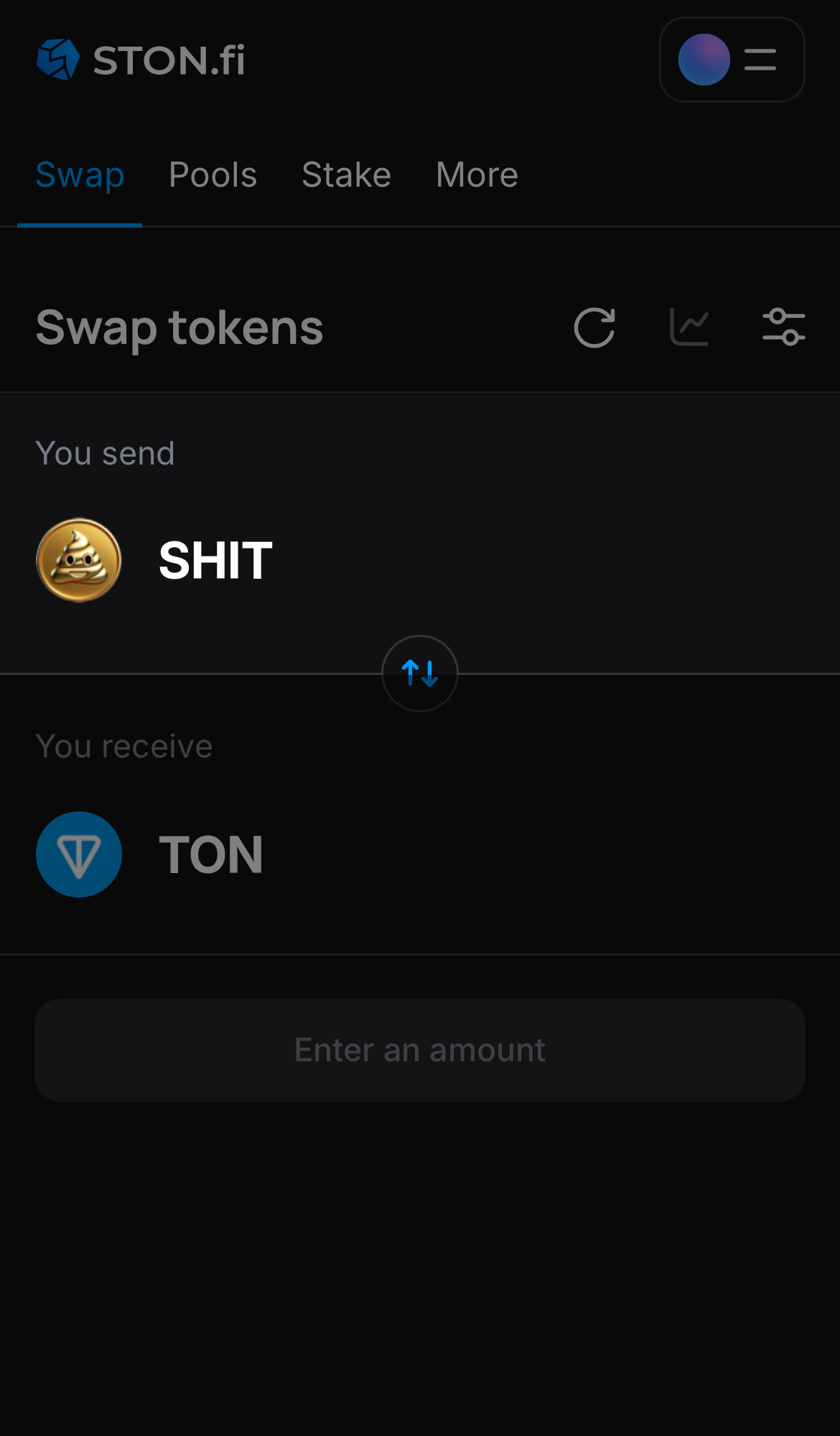 Pilih SHIT pada kotak ‘You send‘.