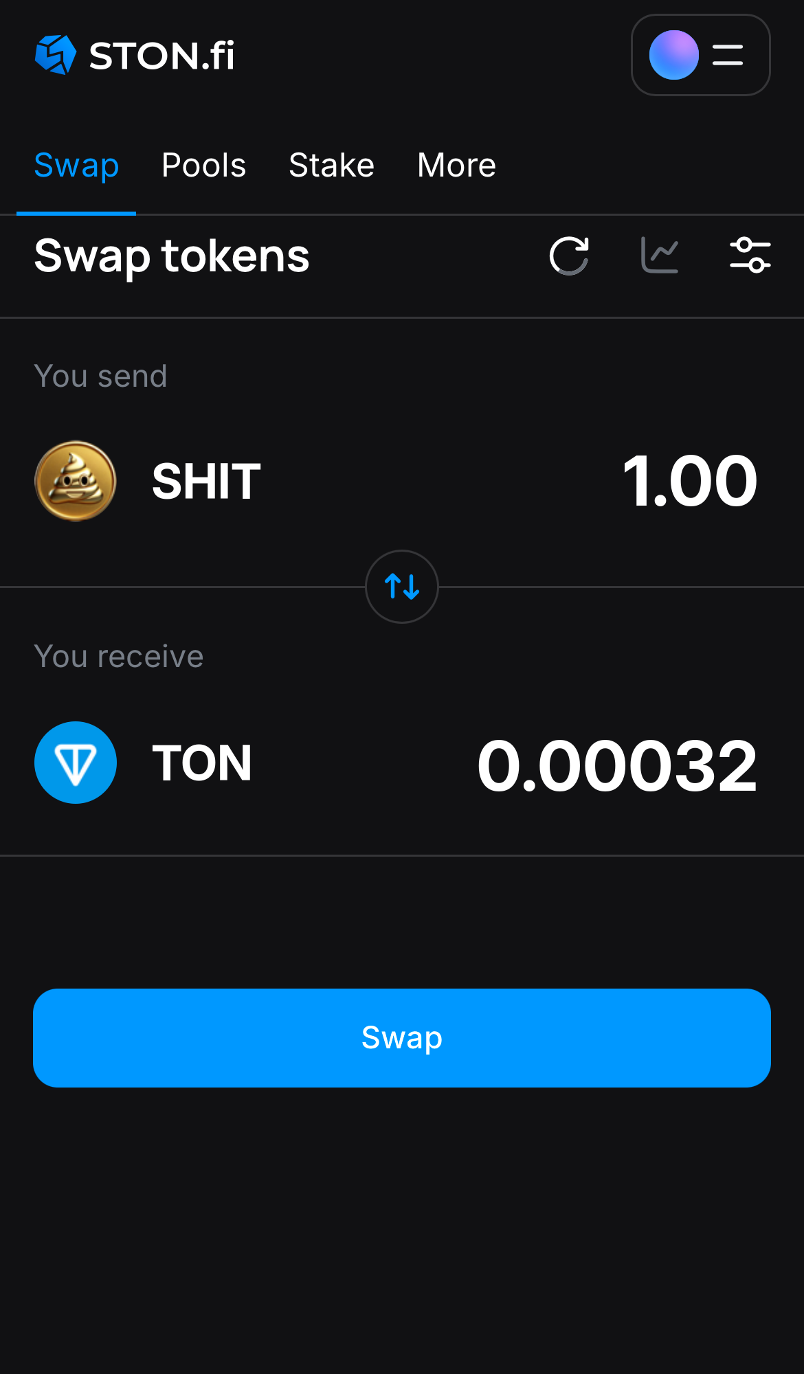 Masukkan jumlah token yang ingin Anda jual (atau beli), dan biarkan algoritma melakukan semua perhitungan.