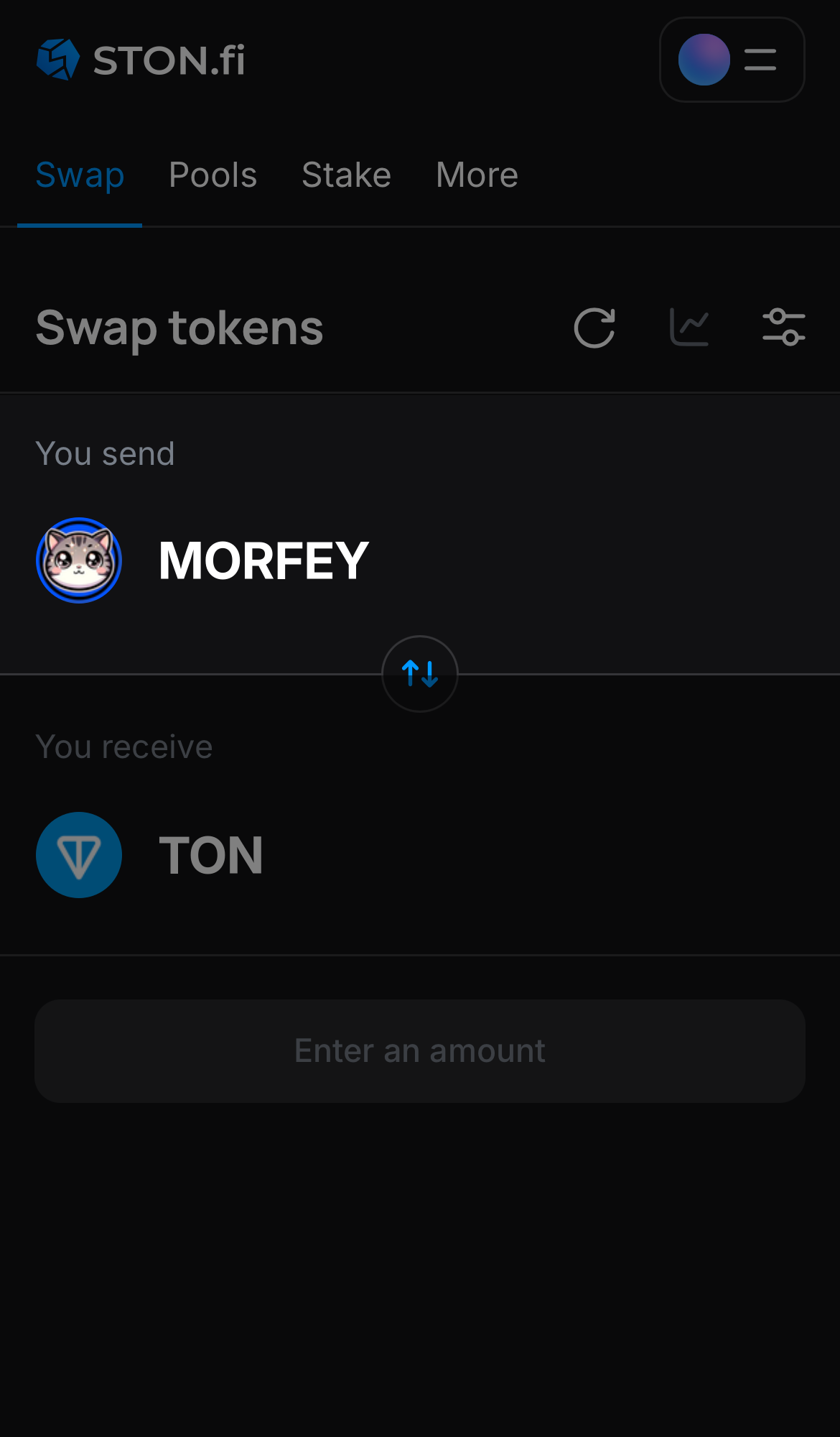اختر MORFEY في مربع "You send".