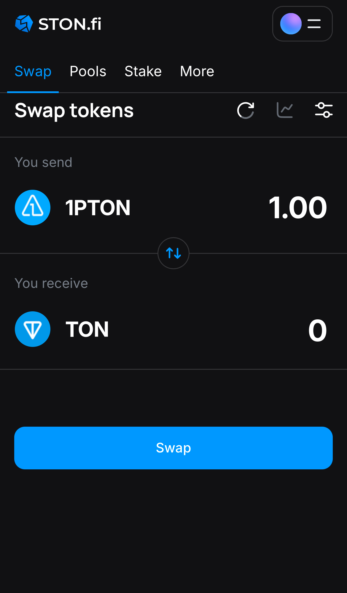 Input the quantity of tokens you‘re selling (or buying), and let the algorithm do all the calculations.