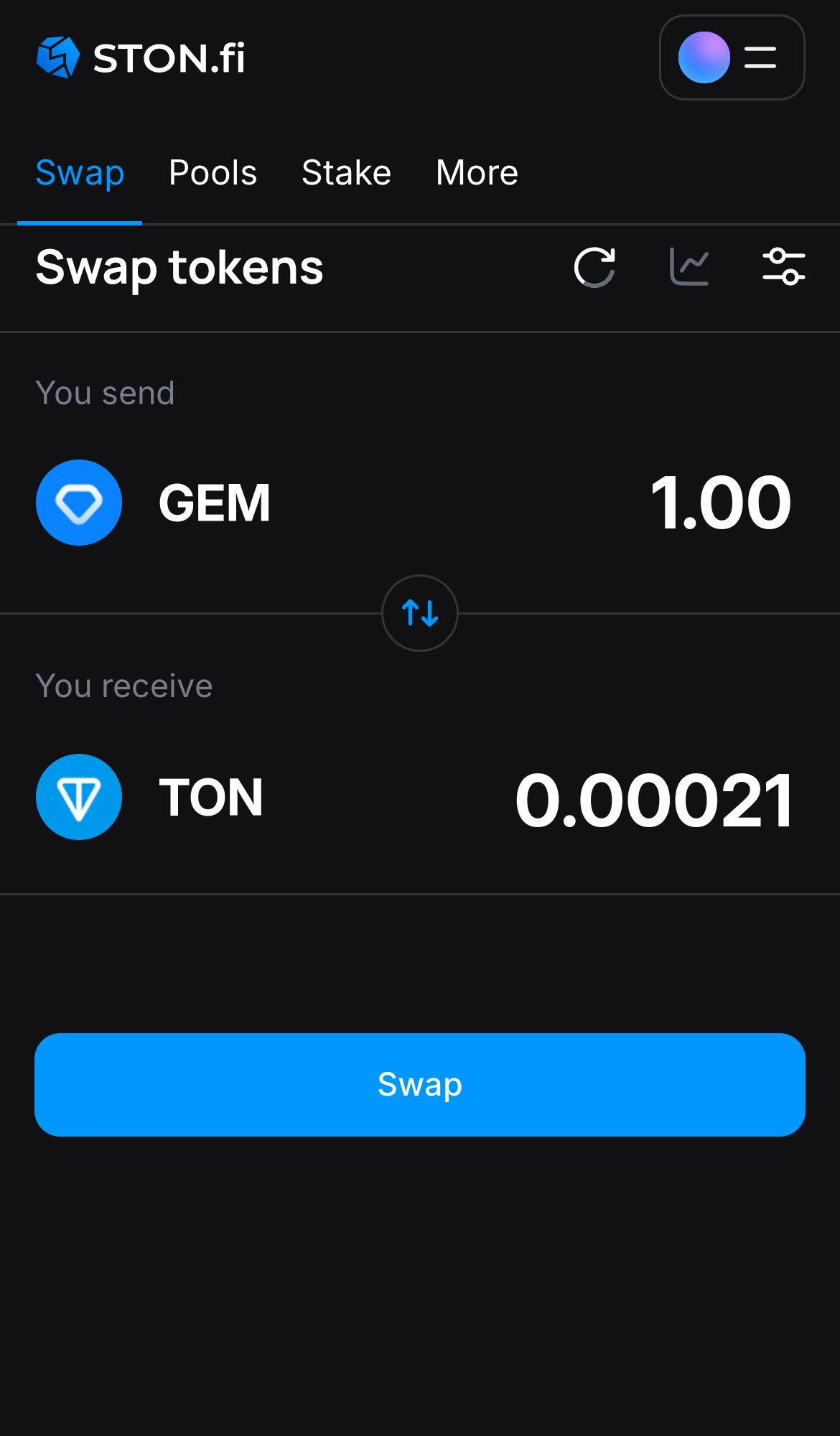 Saisissez la quantité de jetons que vous vendez (ou achetez), et laissez l’algorithme faire tous les calculs.