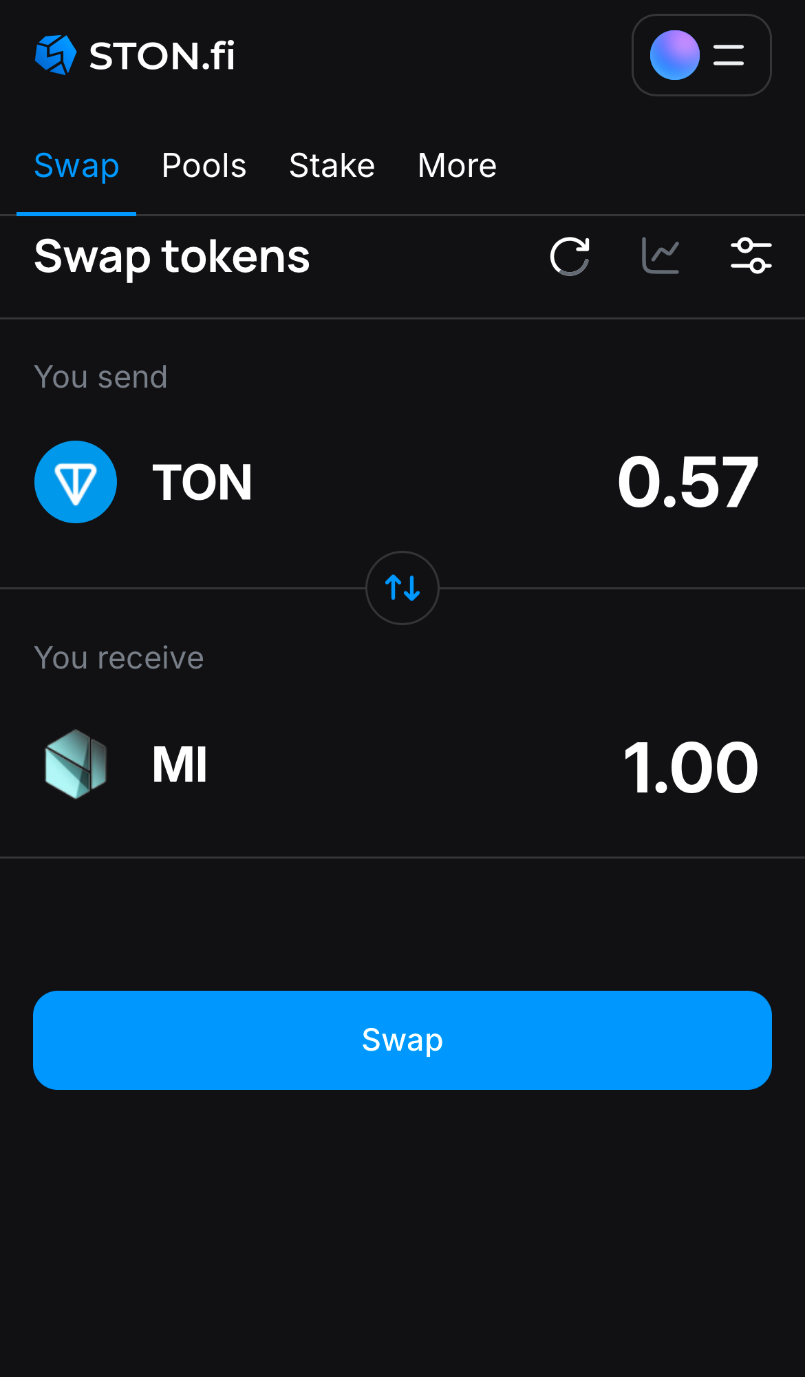 Ingresa la cantidad de tokens que vas a vender (o comprar), y deja que el algoritmo realice todos los cálculos.