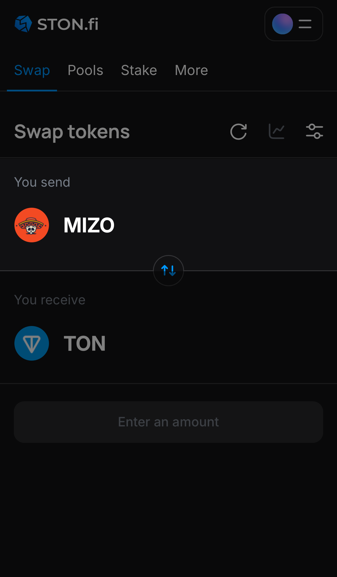 اختر Mizo في مربع "You send".