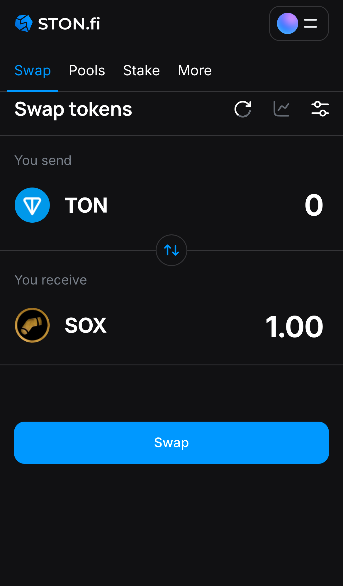 Nhập số lượng token bạn muốn bán (hoặc mua), và để thuật toán tự động tính toán.
