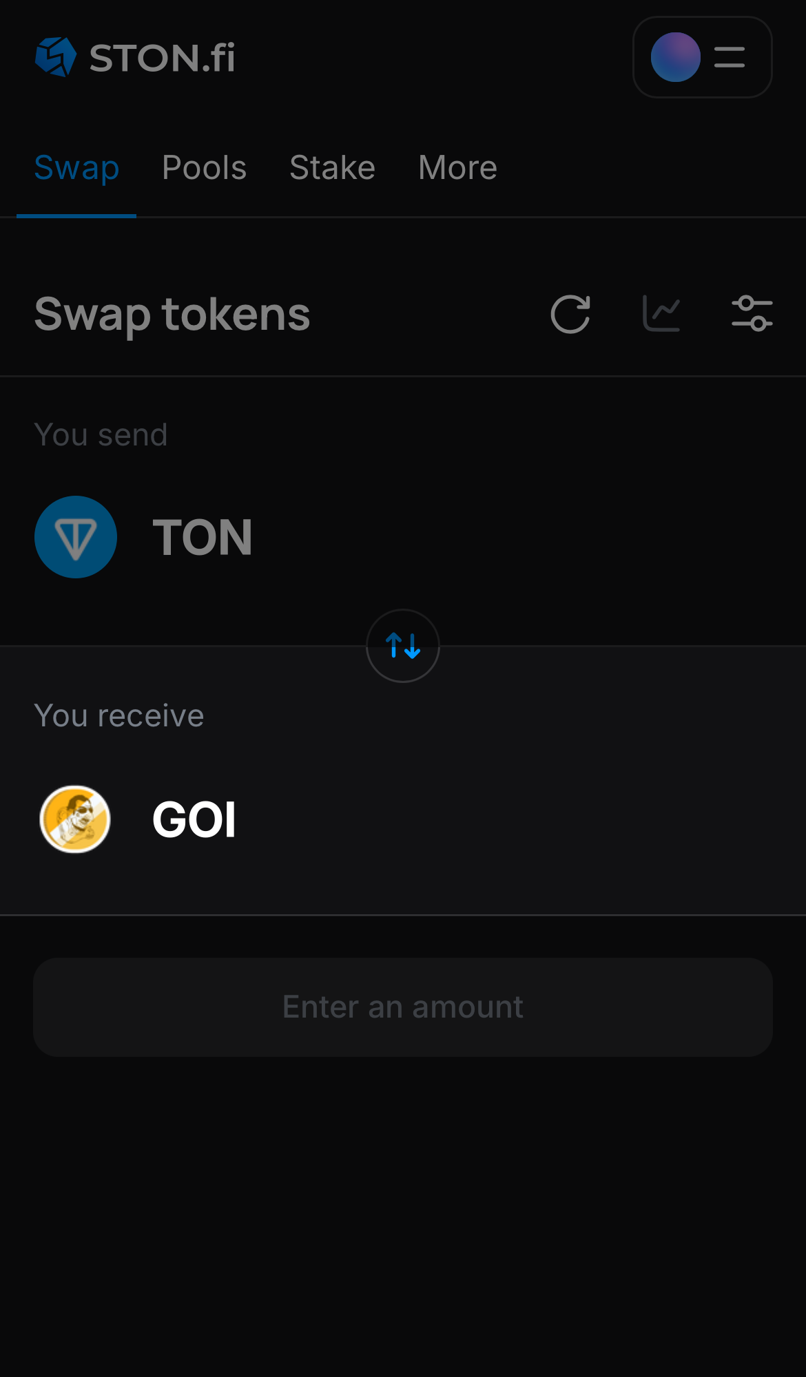 Pilih GOI pada kotak ‘You receive‘.