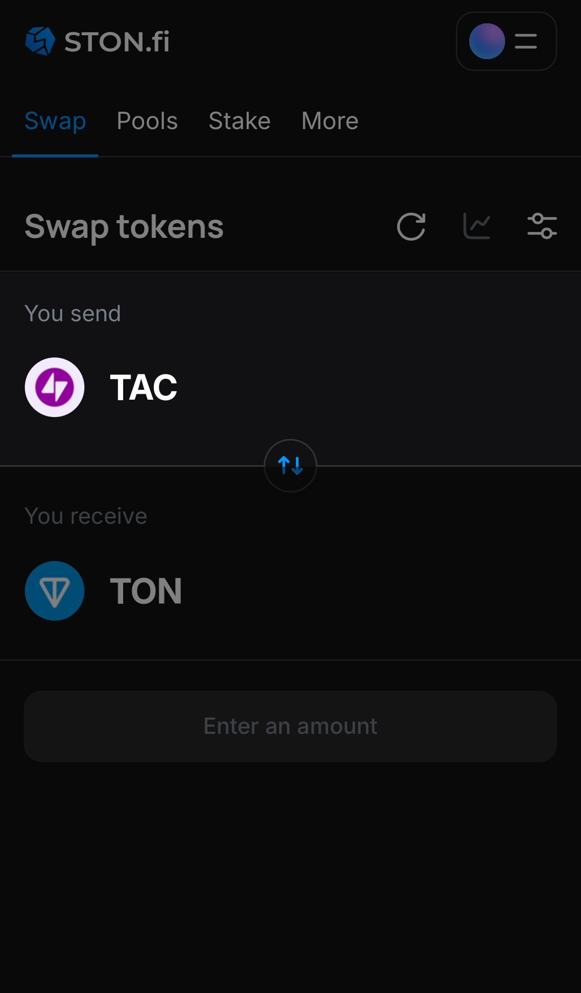 Chọn TAC trong ô ‘You send‘.