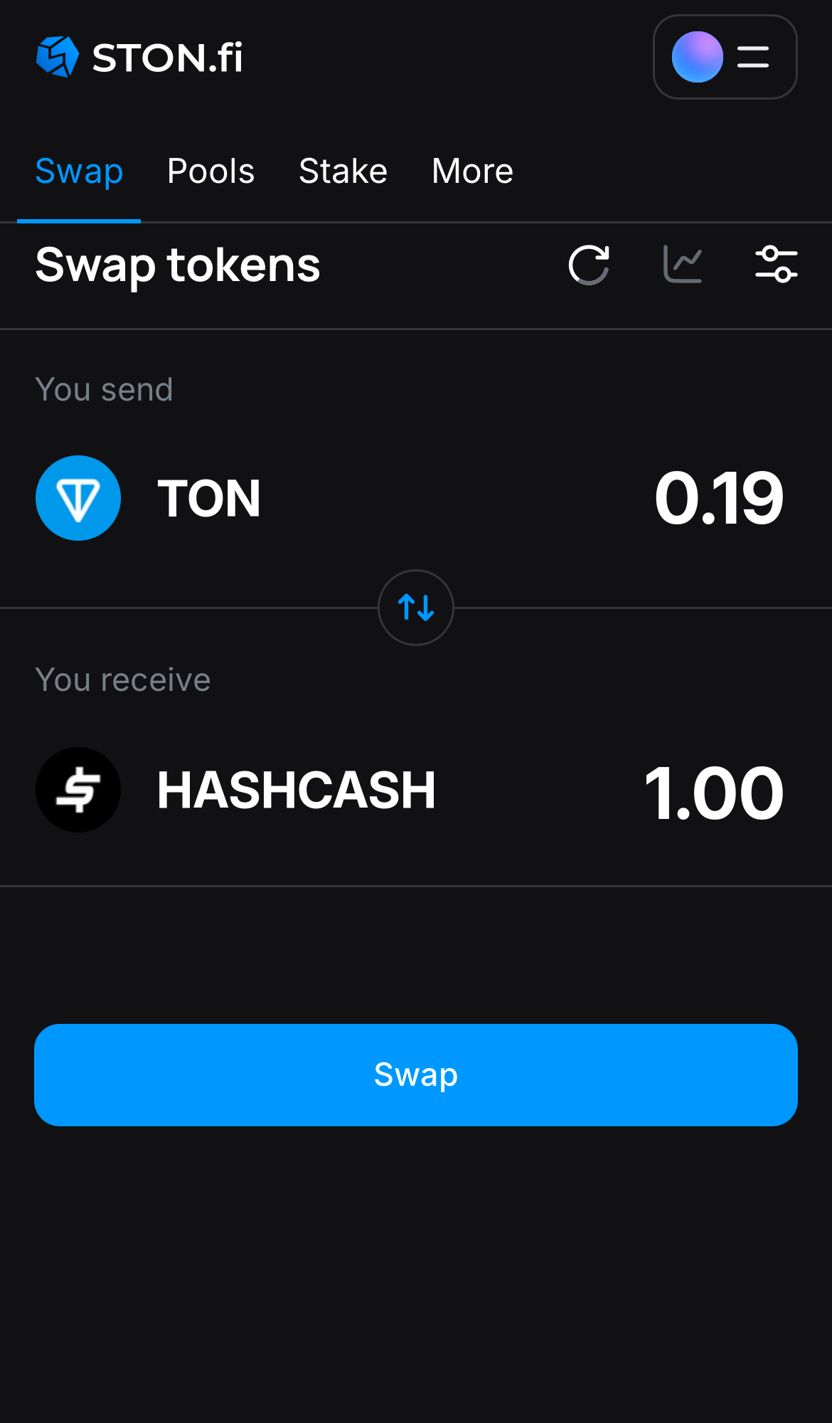 Insira a quantidade de tokens que deseja vender (ou comprar) e deixe o algoritmo fazer todos os cálculos.