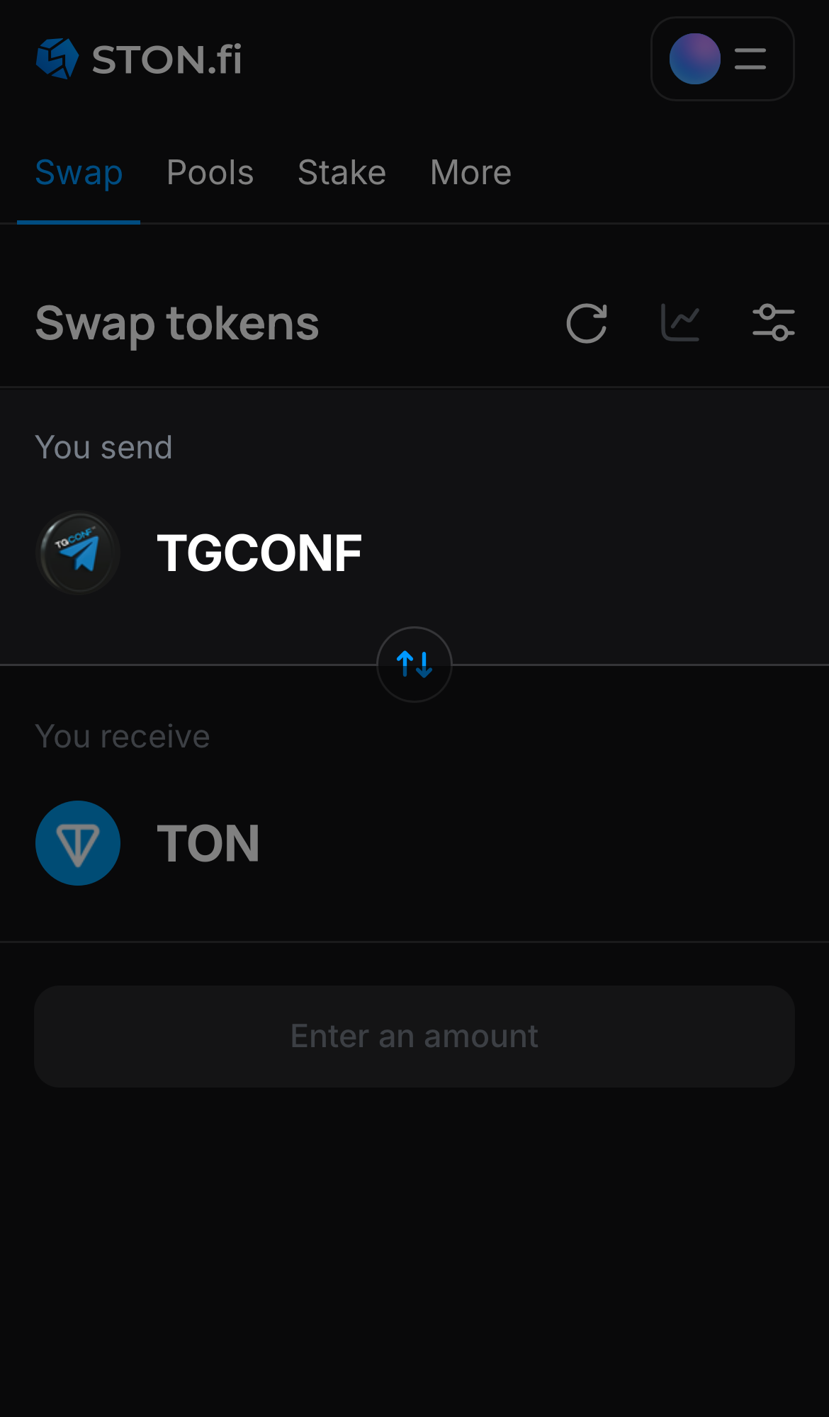Chọn TGCONF trong ô ‘You send‘.