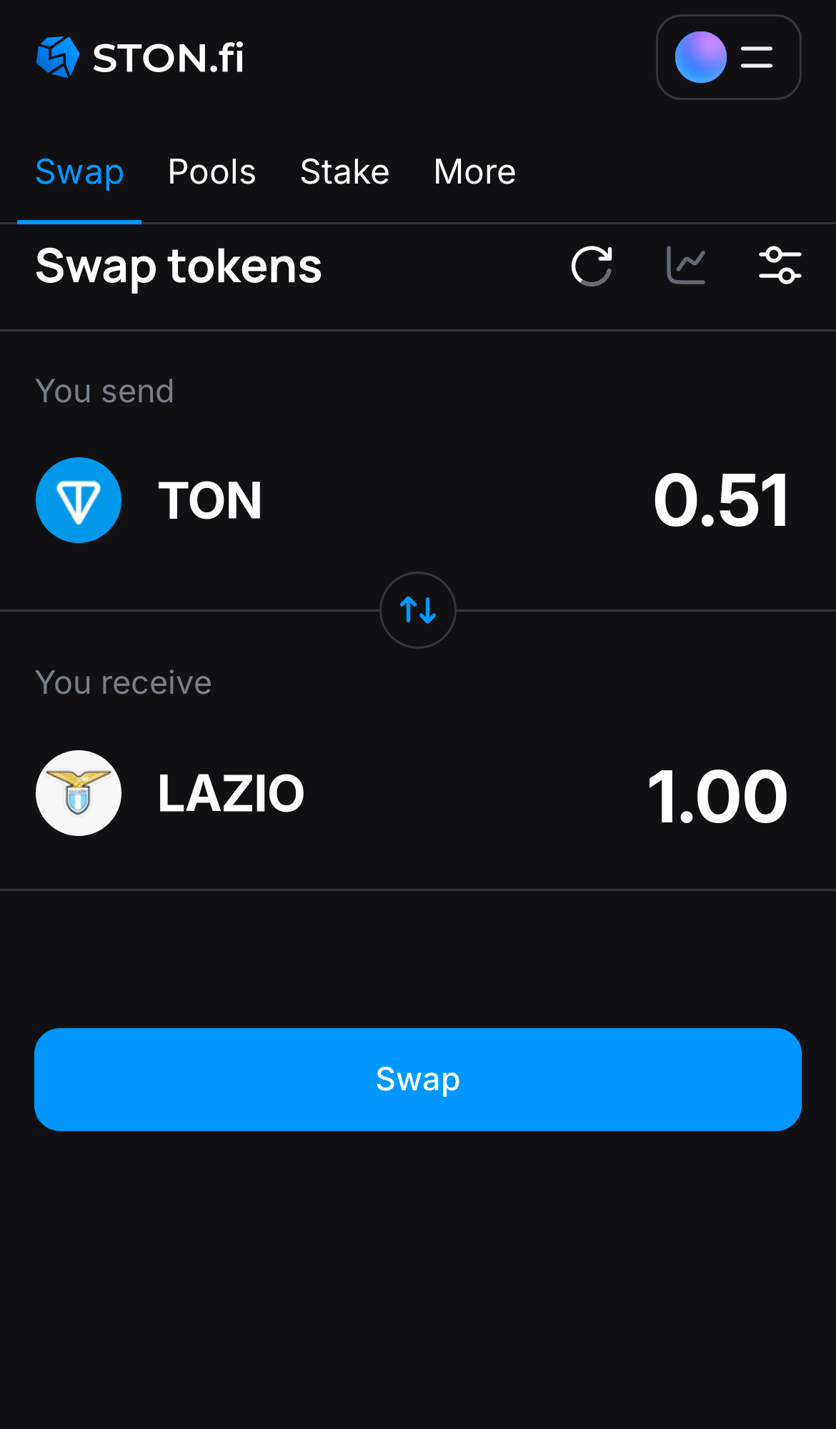 Input the quantity of tokens you‘re selling (or buying), and let the algorithm do all the calculations.
