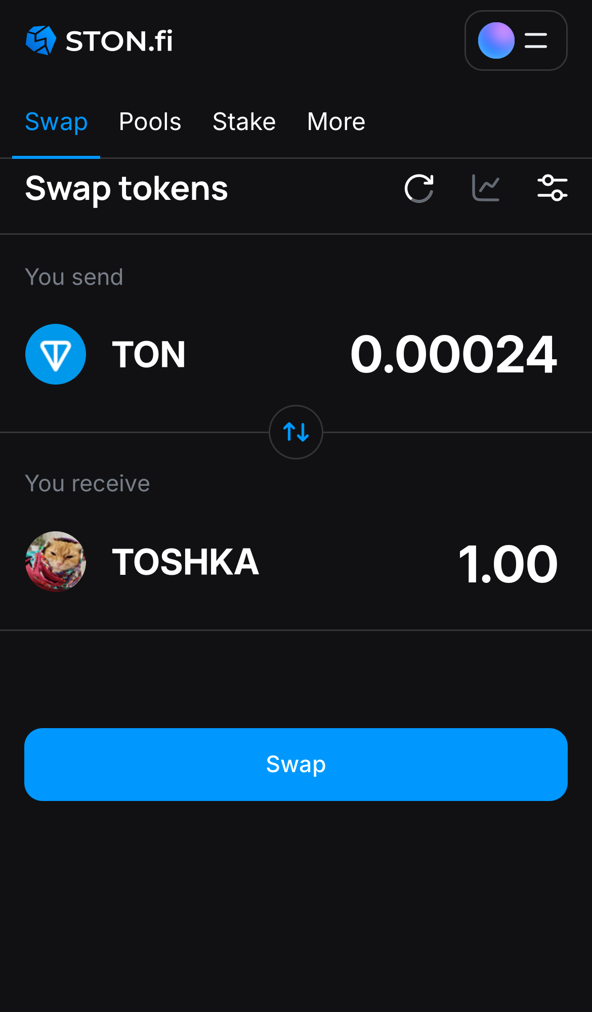 Insira a quantidade de tokens que deseja vender (ou comprar) e deixe o algoritmo fazer todos os cálculos.