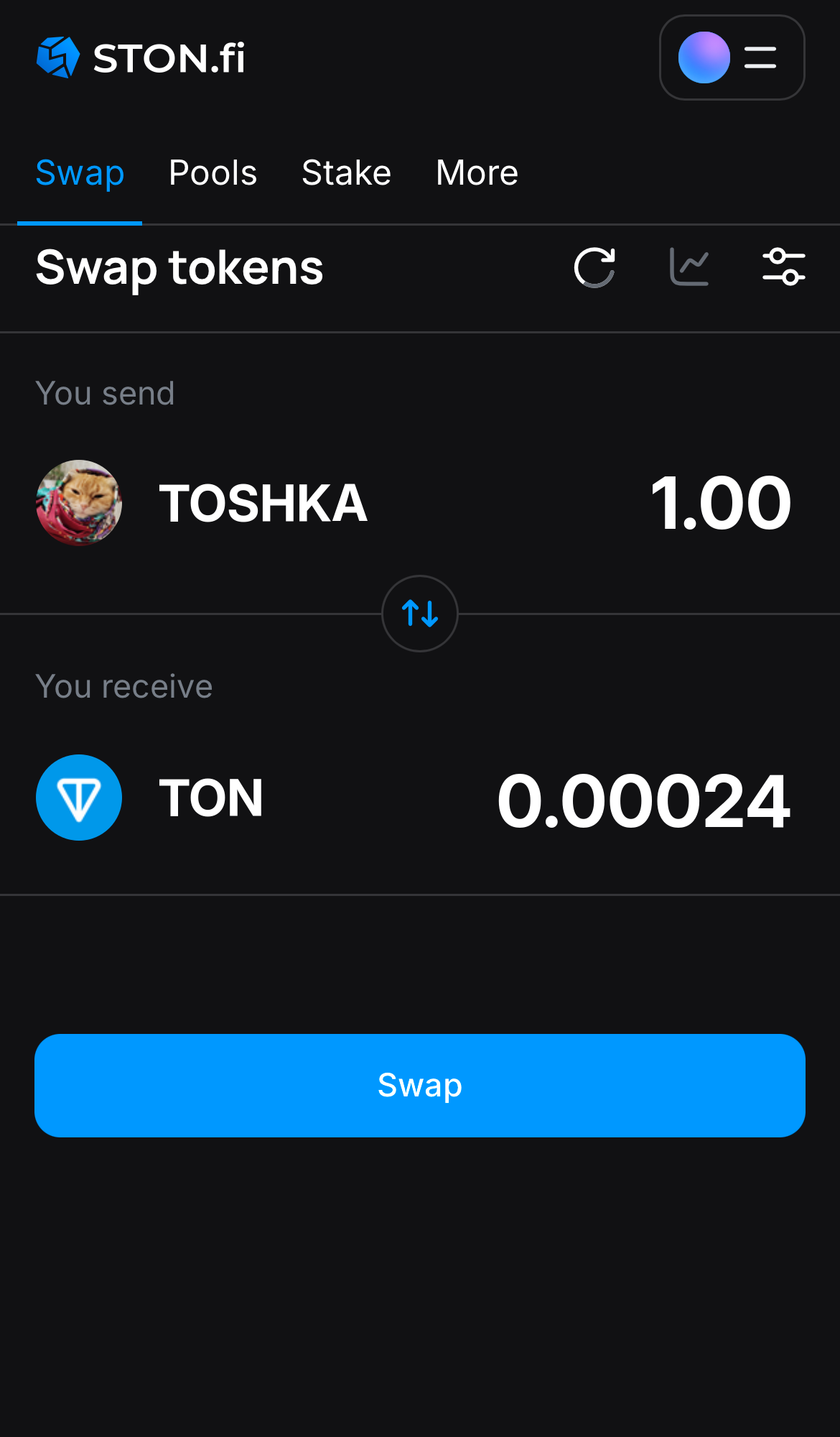 Insira a quantidade de tokens que deseja vender (ou comprar) e deixe o algoritmo fazer todos os cálculos.