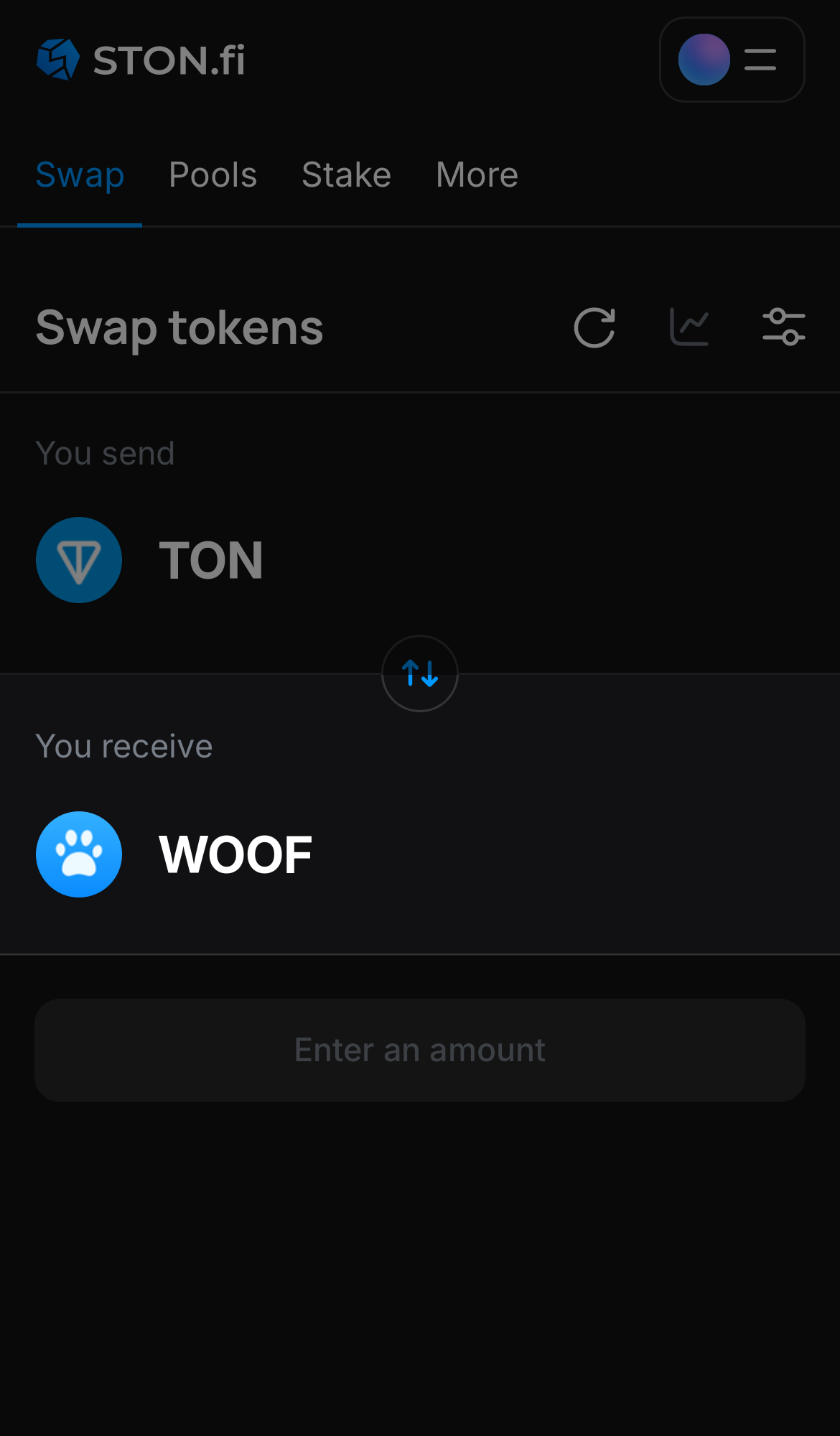 Pilih WOOF pada kotak ‘You receive‘.