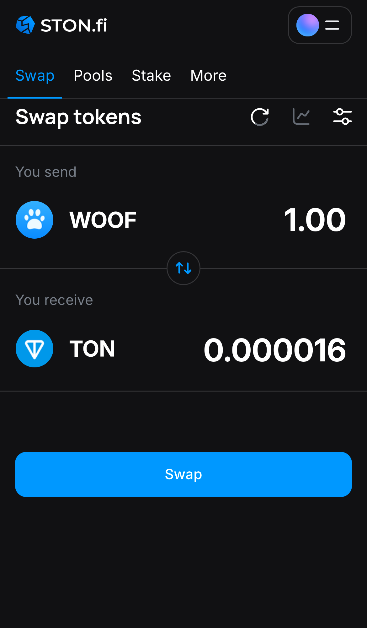 Masukkan jumlah token yang ingin Anda jual (atau beli), dan biarkan algoritma melakukan semua perhitungan.