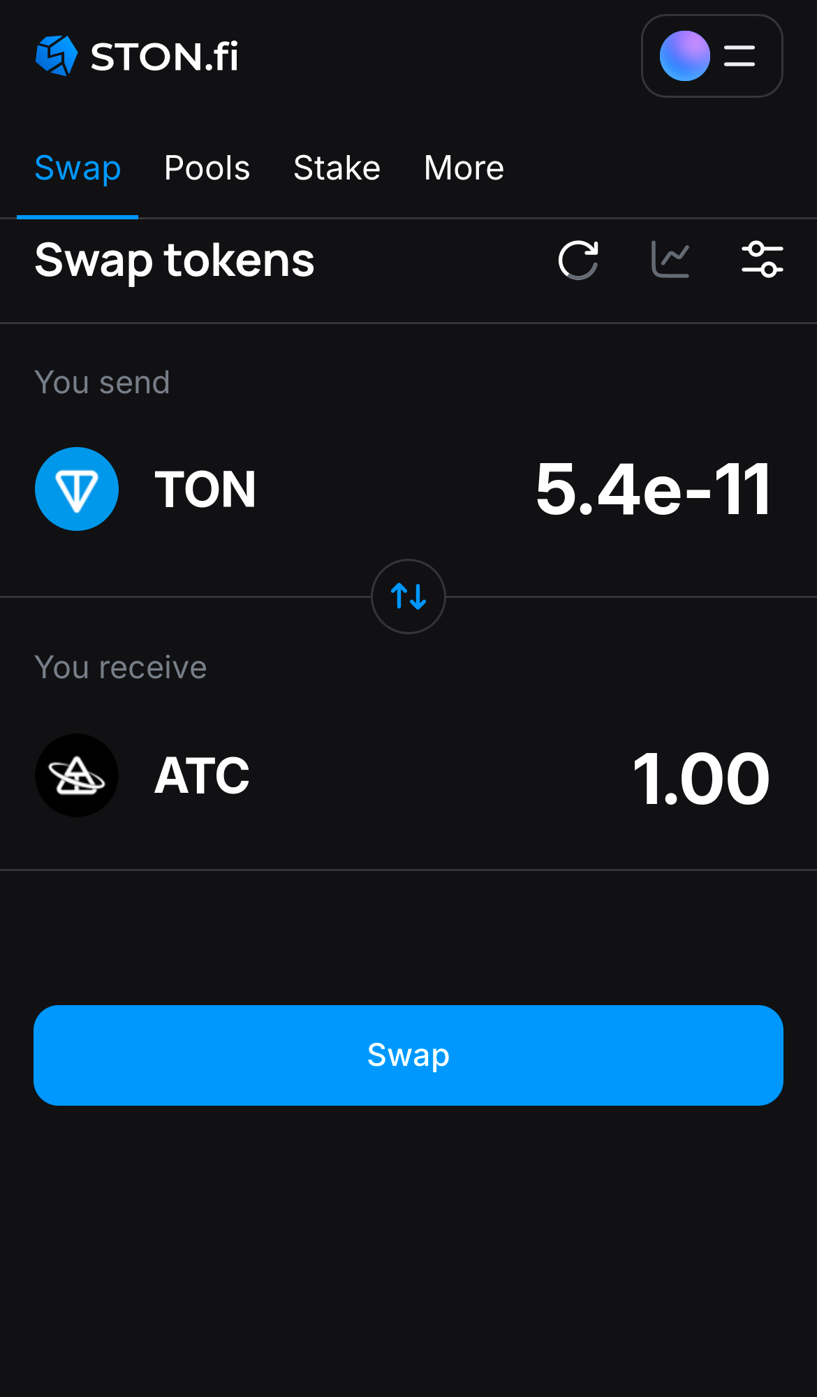 Insira a quantidade de tokens que deseja vender (ou comprar) e deixe o algoritmo fazer todos os cálculos.