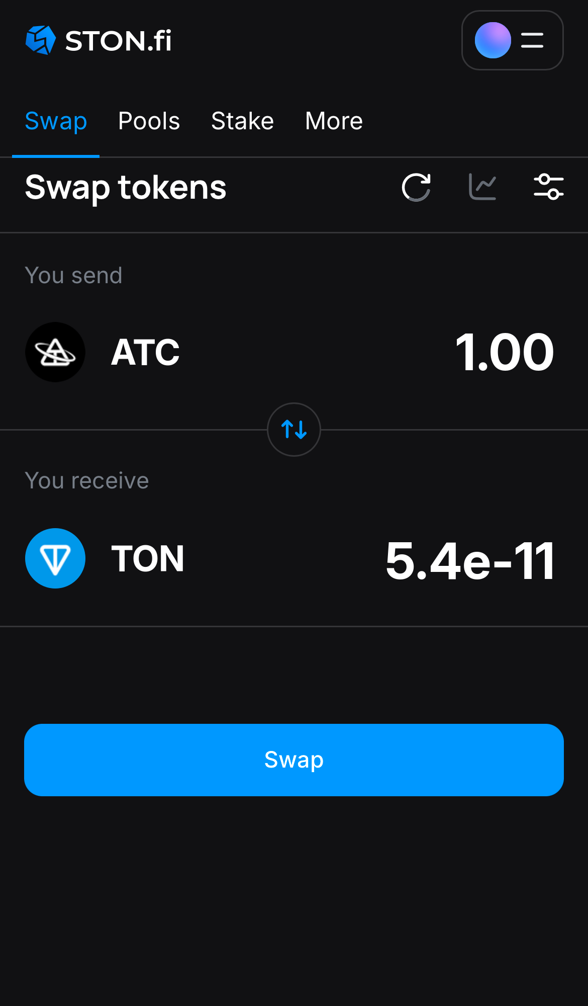 Insira a quantidade de tokens que deseja vender (ou comprar) e deixe o algoritmo fazer todos os cálculos.