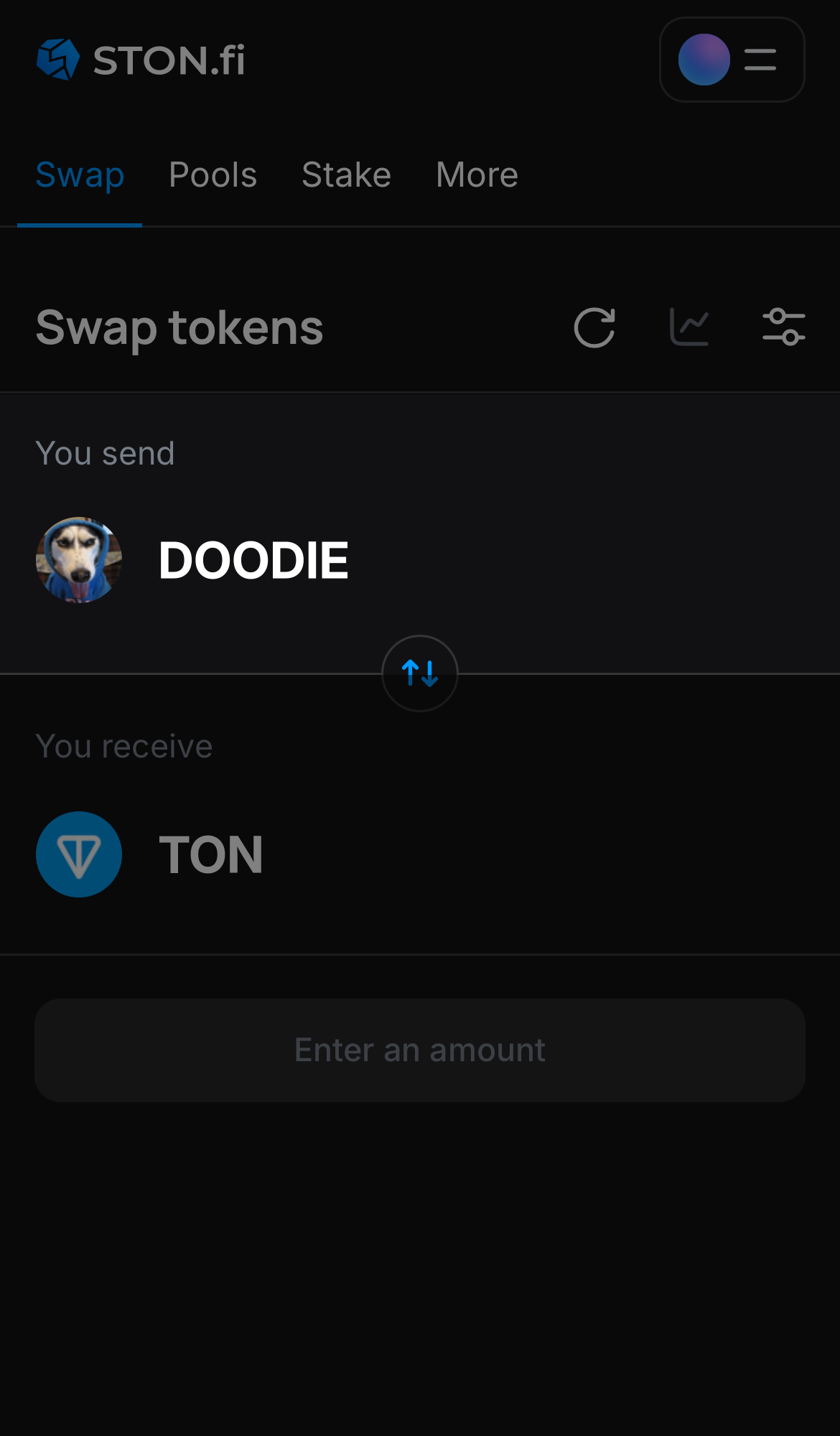 Choose Doodie in the ‘You send‘ box.