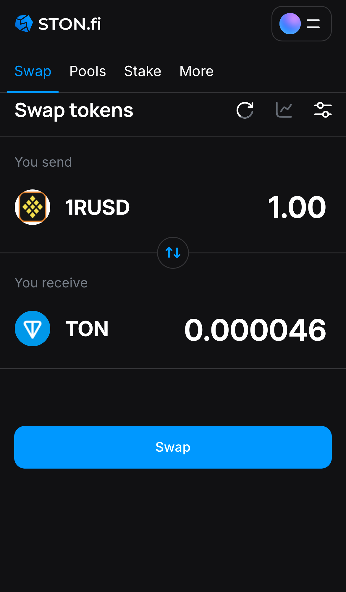 Ingresa la cantidad de tokens que vas a vender (o comprar), y deja que el algoritmo realice todos los cálculos.