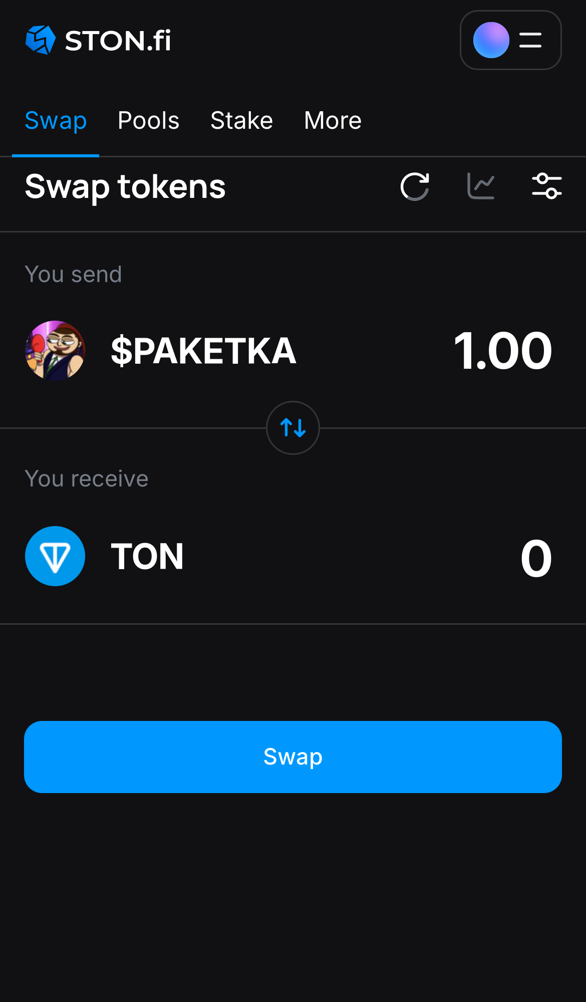 Saisissez la quantité de jetons que vous vendez (ou achetez), et laissez l’algorithme faire tous les calculs.