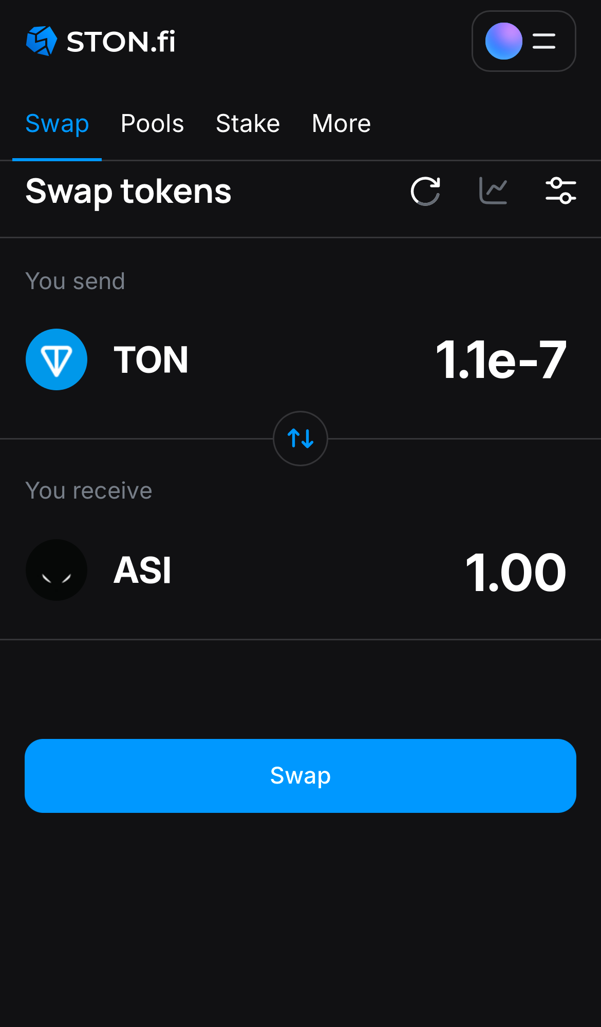 Insira a quantidade de tokens que deseja vender (ou comprar) e deixe o algoritmo fazer todos os cálculos.