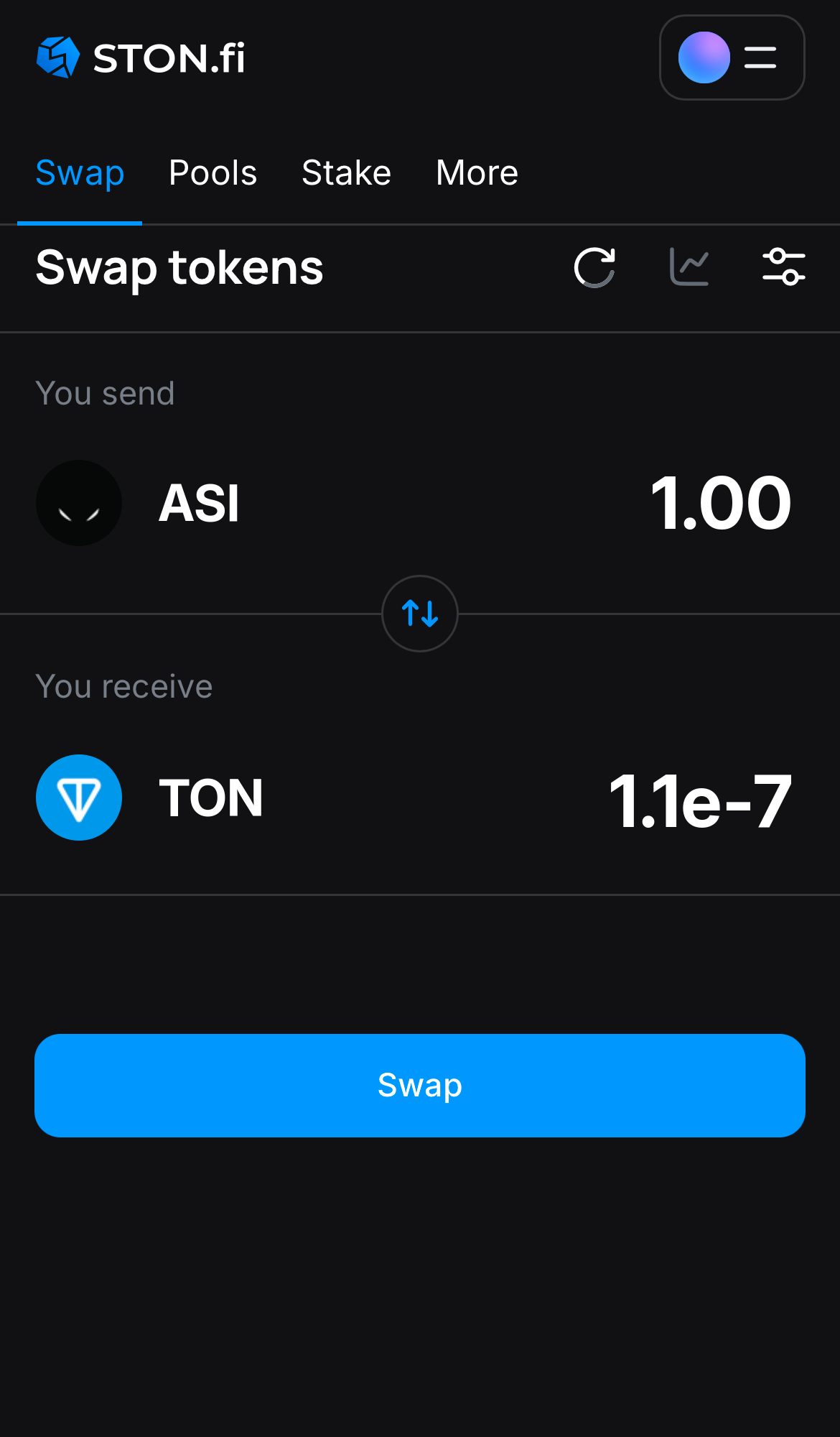 Insira a quantidade de tokens que deseja vender (ou comprar) e deixe o algoritmo fazer todos os cálculos.