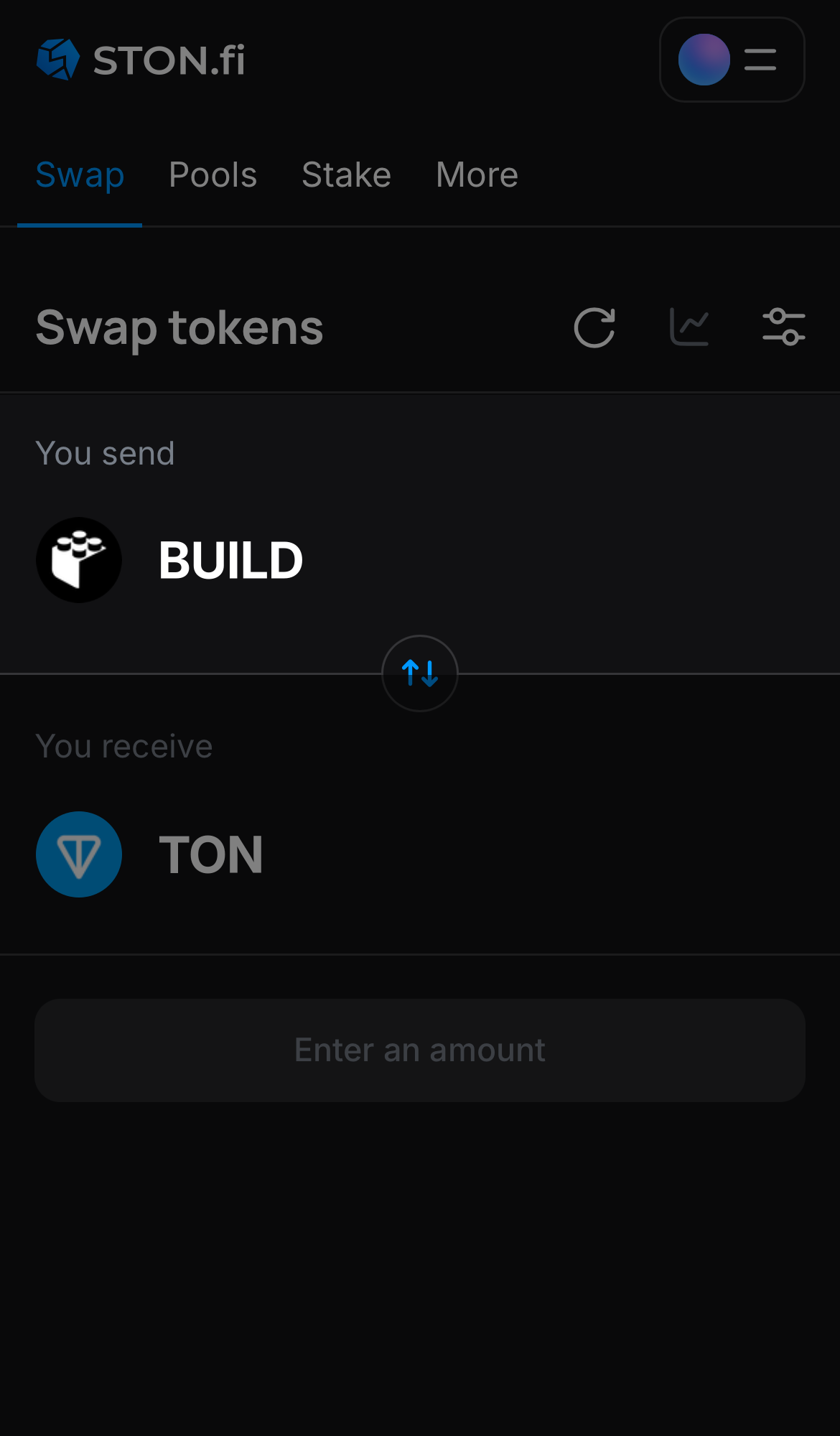 BUILD را در جعبه ‘You send’ انتخاب کنید.