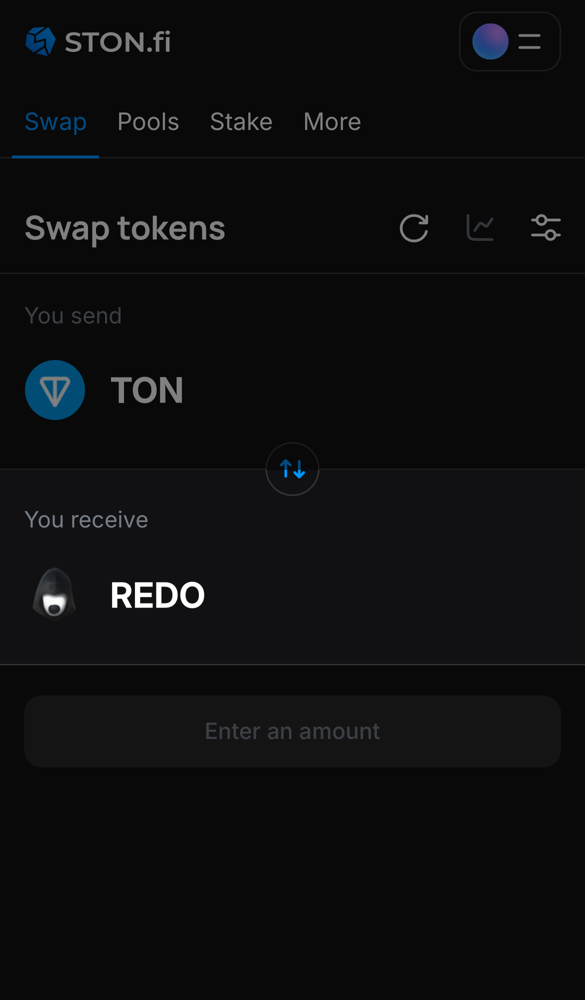 Choose REDO in the ‘You receive‘ box.