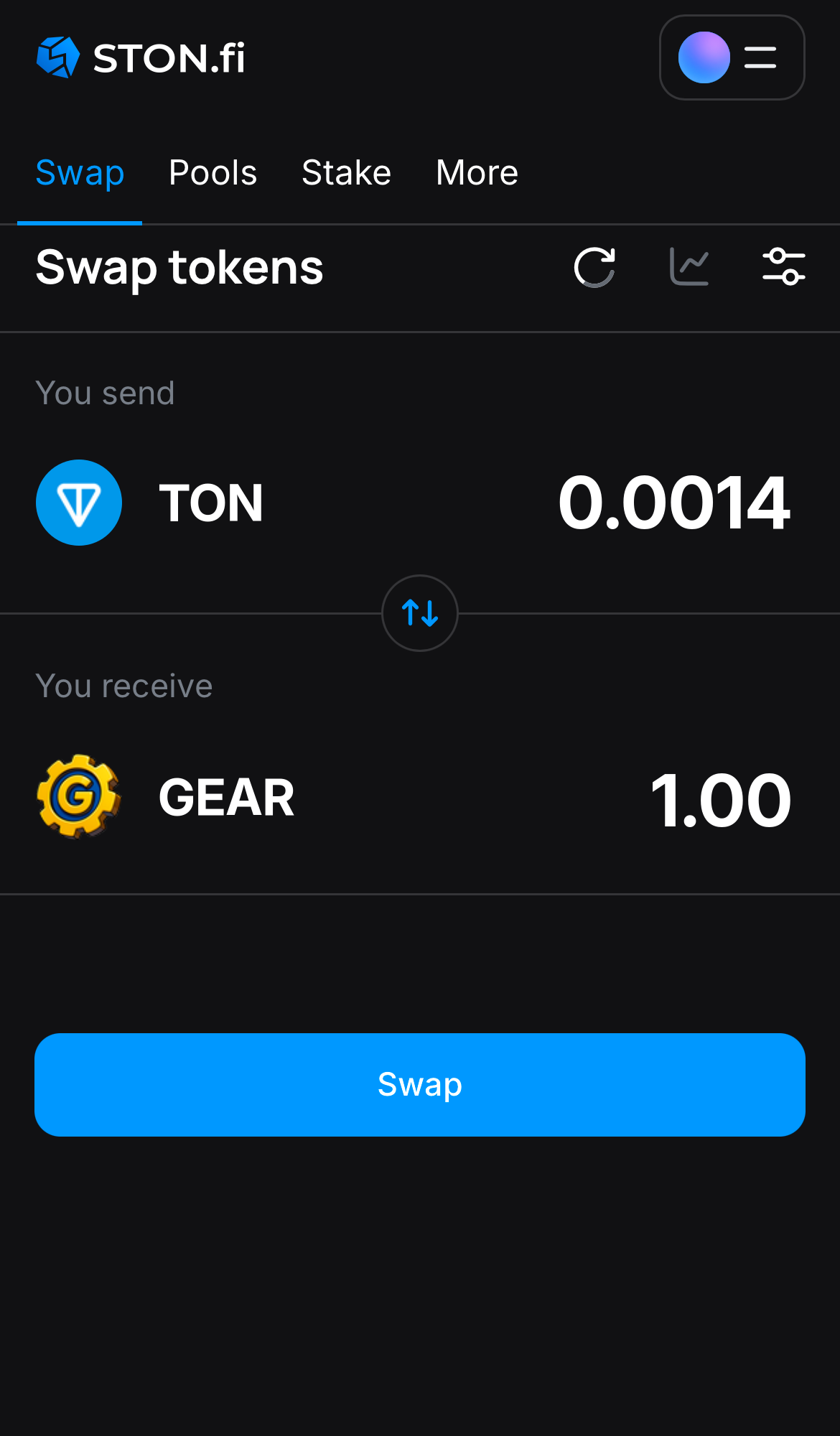 Insira a quantidade de tokens que deseja vender (ou comprar) e deixe o algoritmo fazer todos os cálculos.