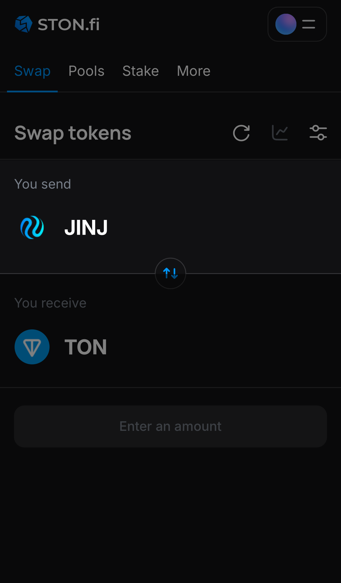 Choose jINJ in the ‘You send‘ box.