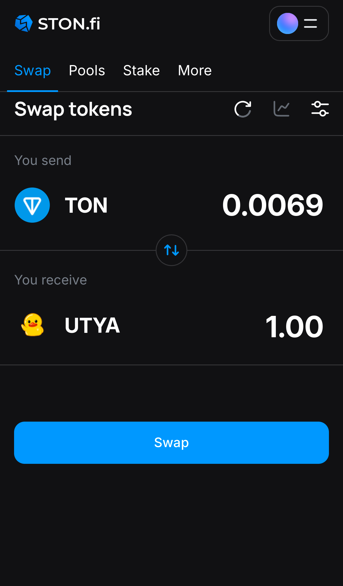 Insira a quantidade de tokens que deseja vender (ou comprar) e deixe o algoritmo fazer todos os cálculos.