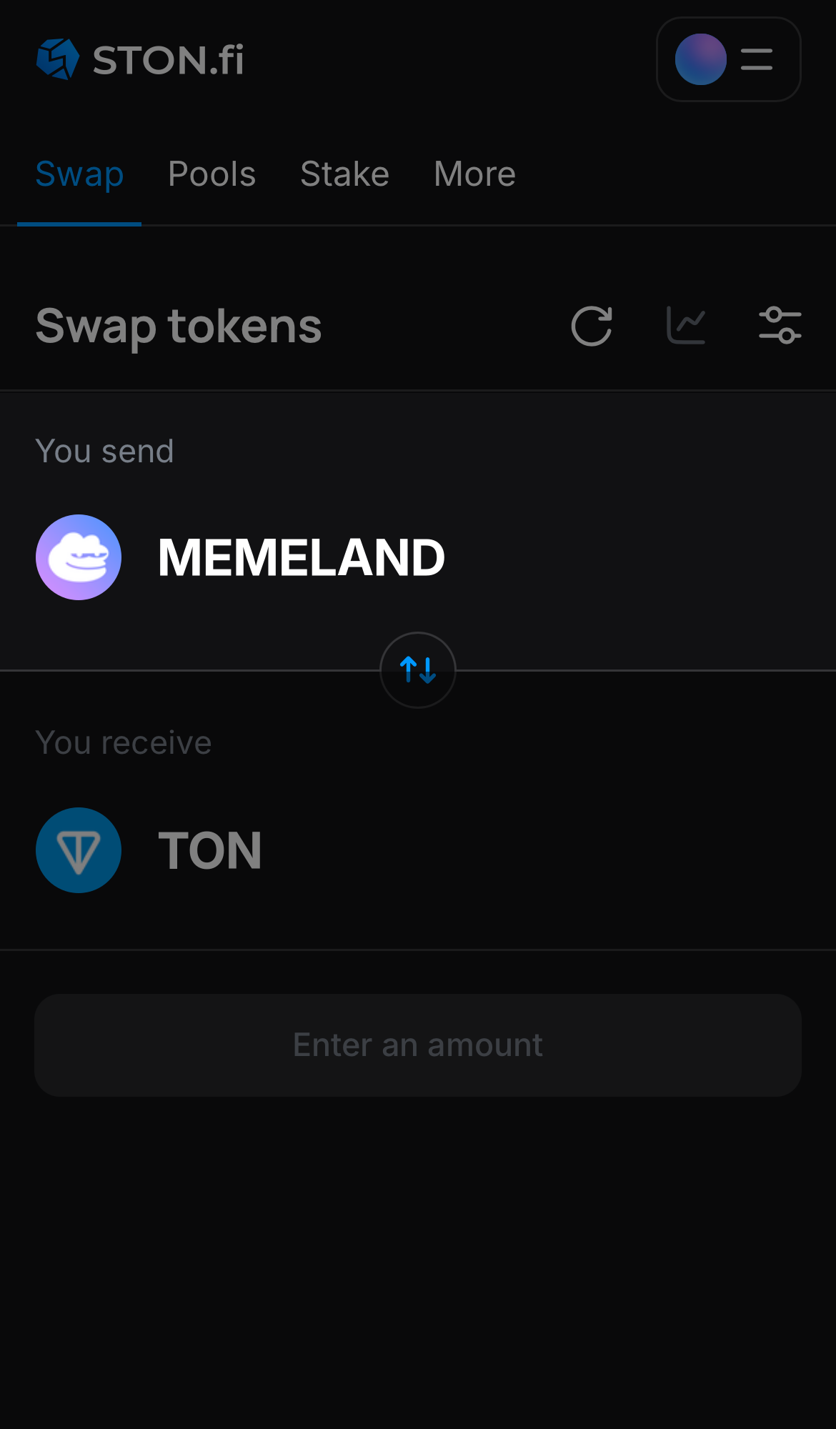 Chọn MEMELAND trong ô ‘You send‘.