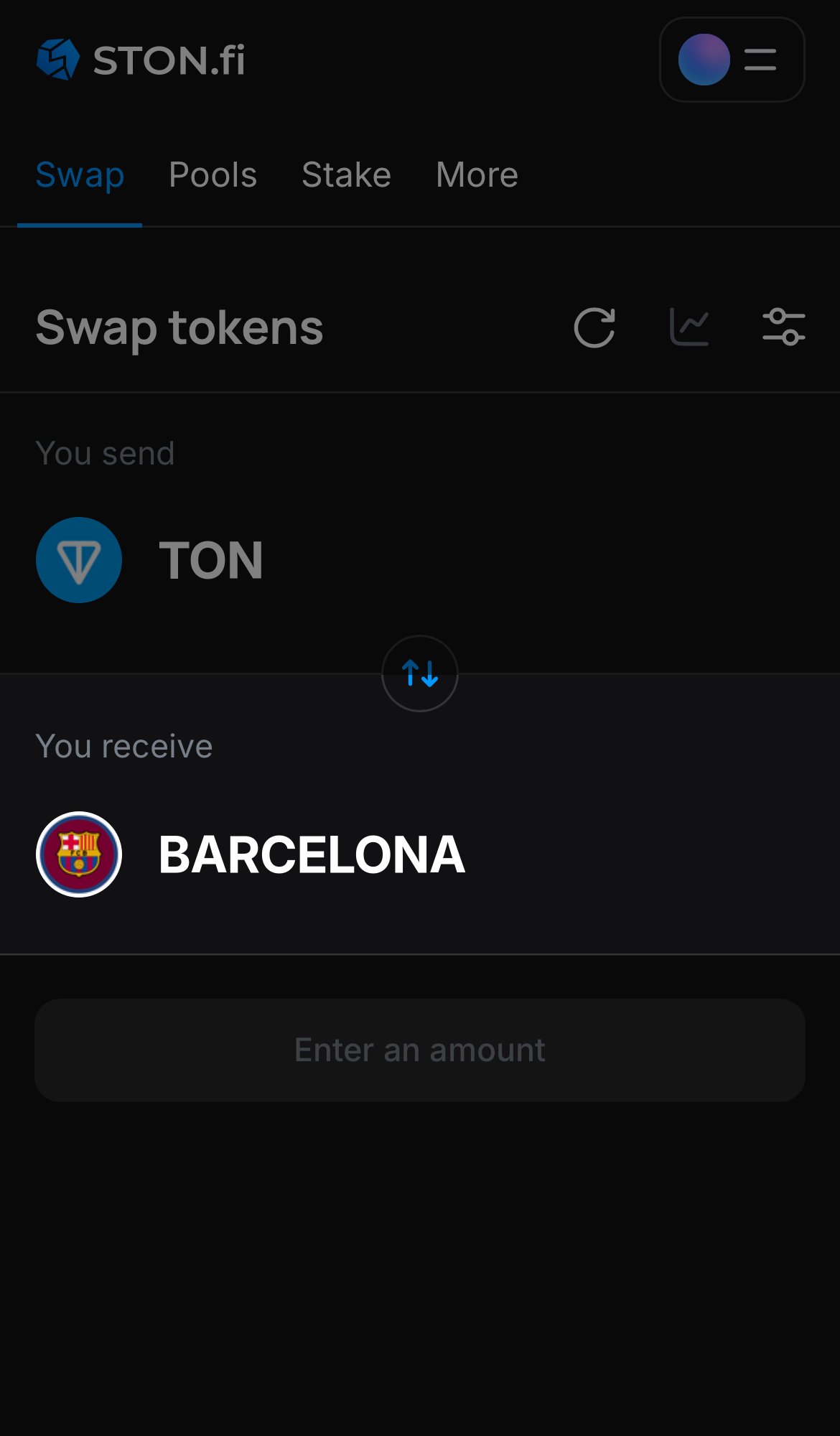 Choose Barcelona in the ‘You receive‘ box.