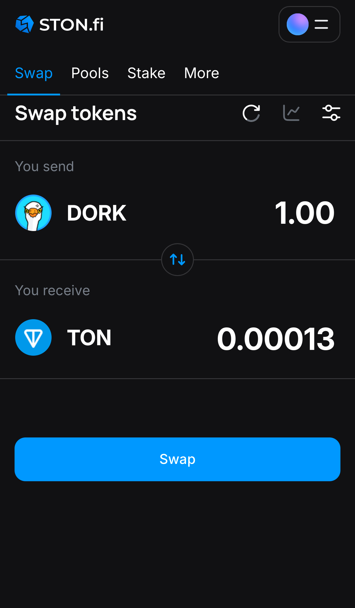 Masukkan jumlah token yang ingin Anda jual (atau beli), dan biarkan algoritma melakukan semua perhitungan.