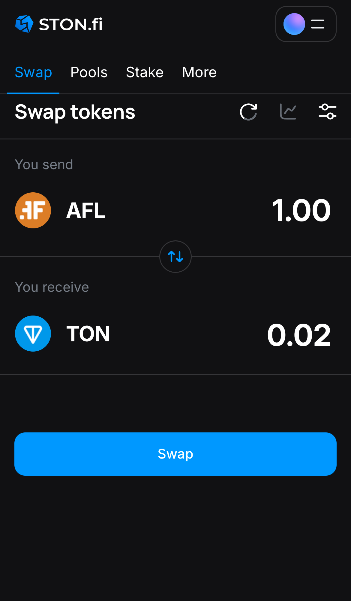 Insira a quantidade de tokens que deseja vender (ou comprar) e deixe o algoritmo fazer todos os cálculos.
