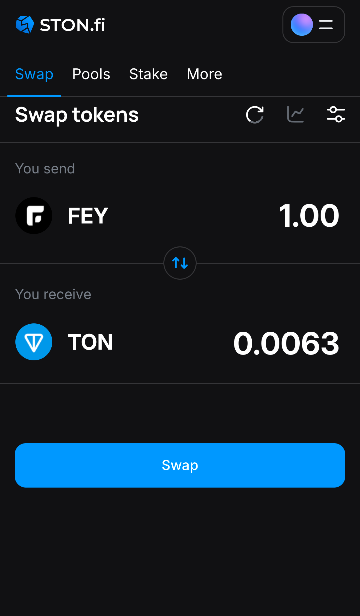 Ingresa la cantidad de tokens que vas a vender (o comprar), y deja que el algoritmo realice todos los cálculos.