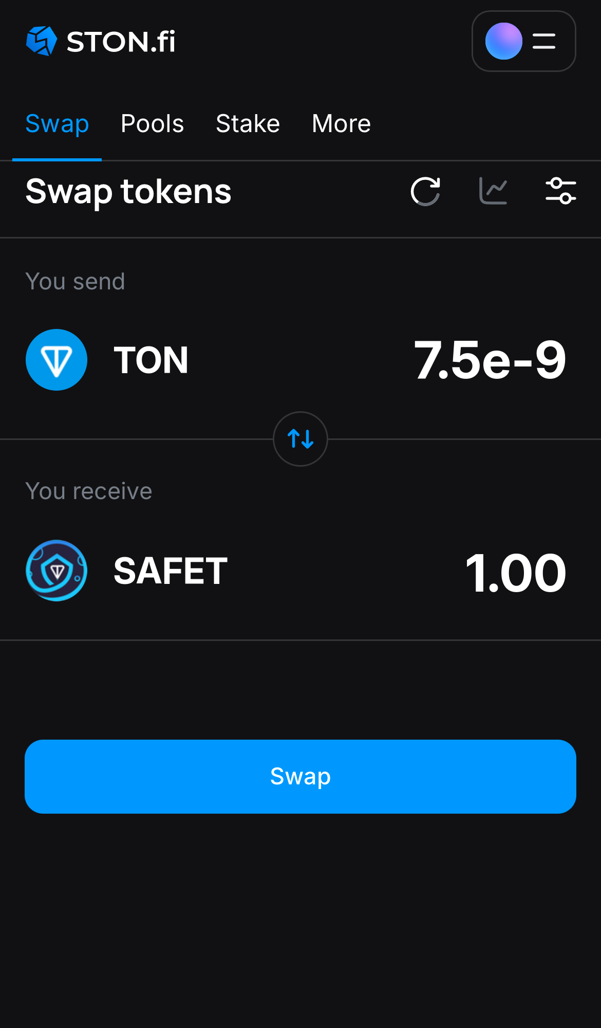 Insira a quantidade de tokens que deseja vender (ou comprar) e deixe o algoritmo fazer todos os cálculos.