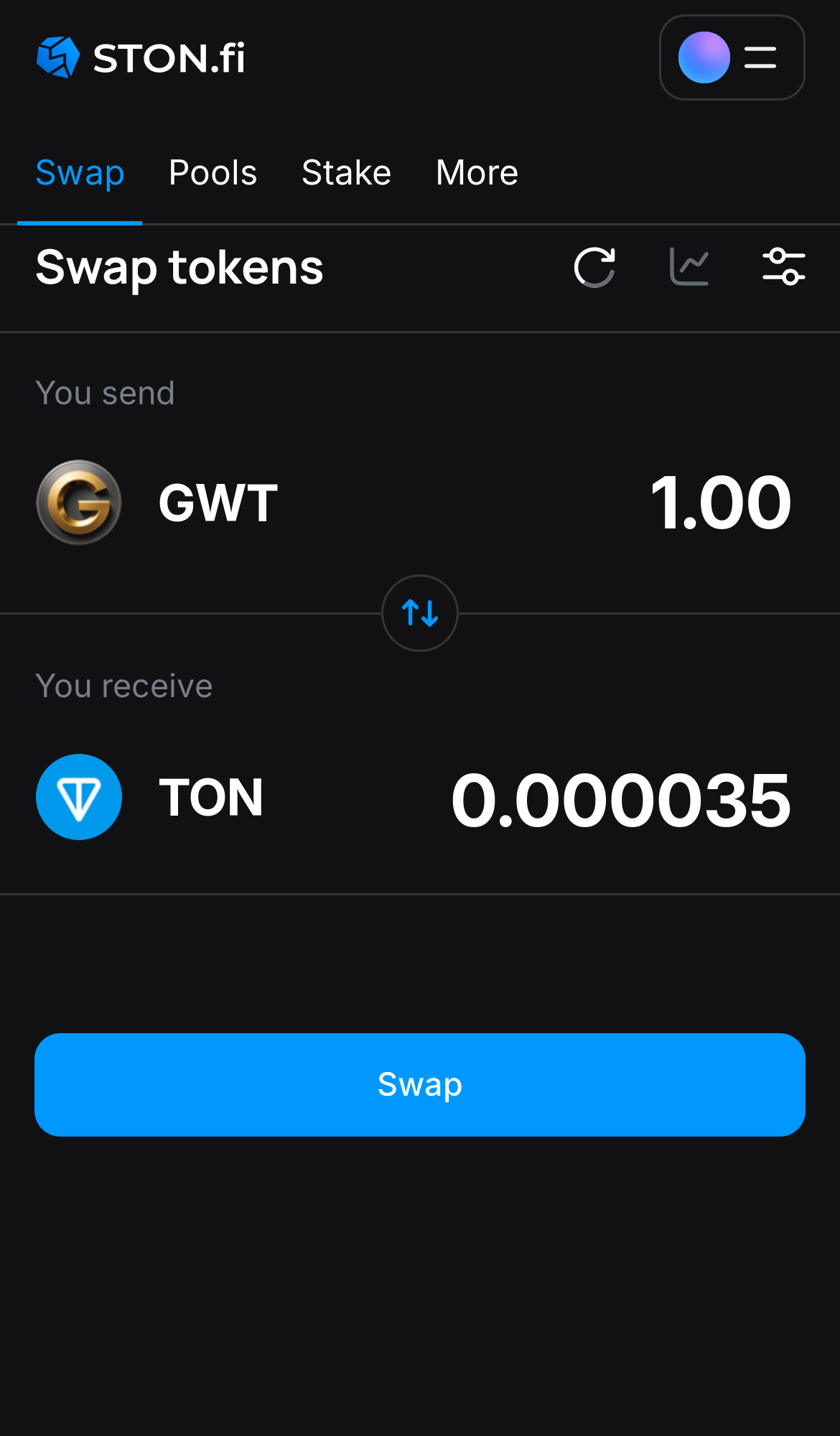 Insira a quantidade de tokens que deseja vender (ou comprar) e deixe o algoritmo fazer todos os cálculos.