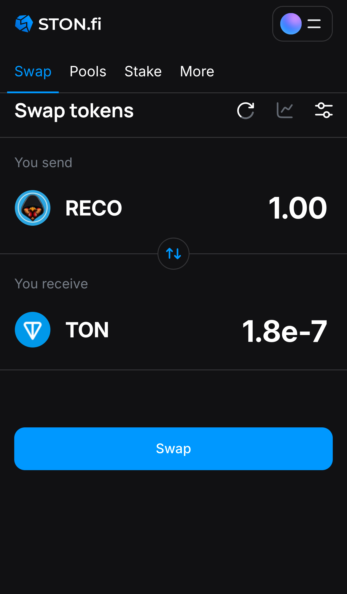 Insira a quantidade de tokens que deseja vender (ou comprar) e deixe o algoritmo fazer todos os cálculos.