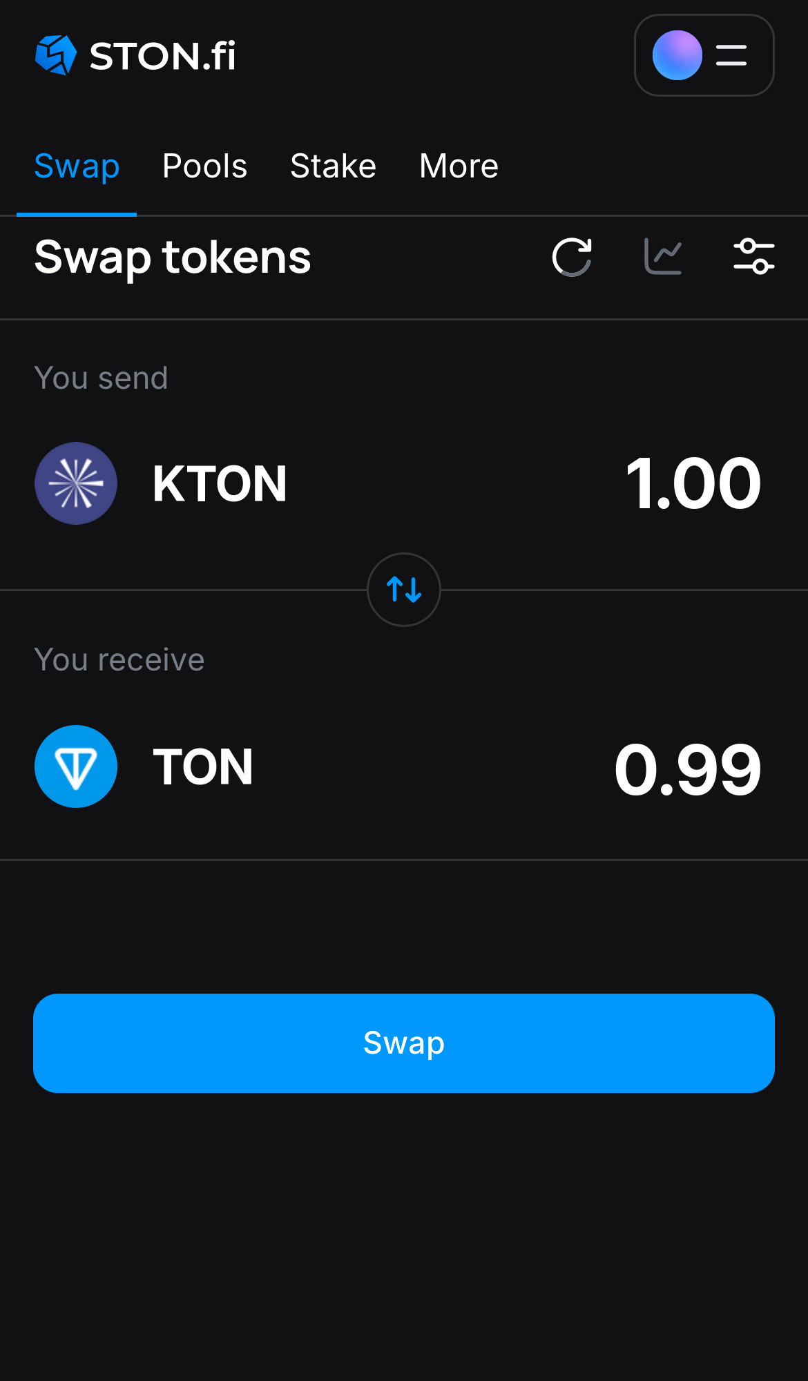Insira a quantidade de tokens que deseja vender (ou comprar) e deixe o algoritmo fazer todos os cálculos.
