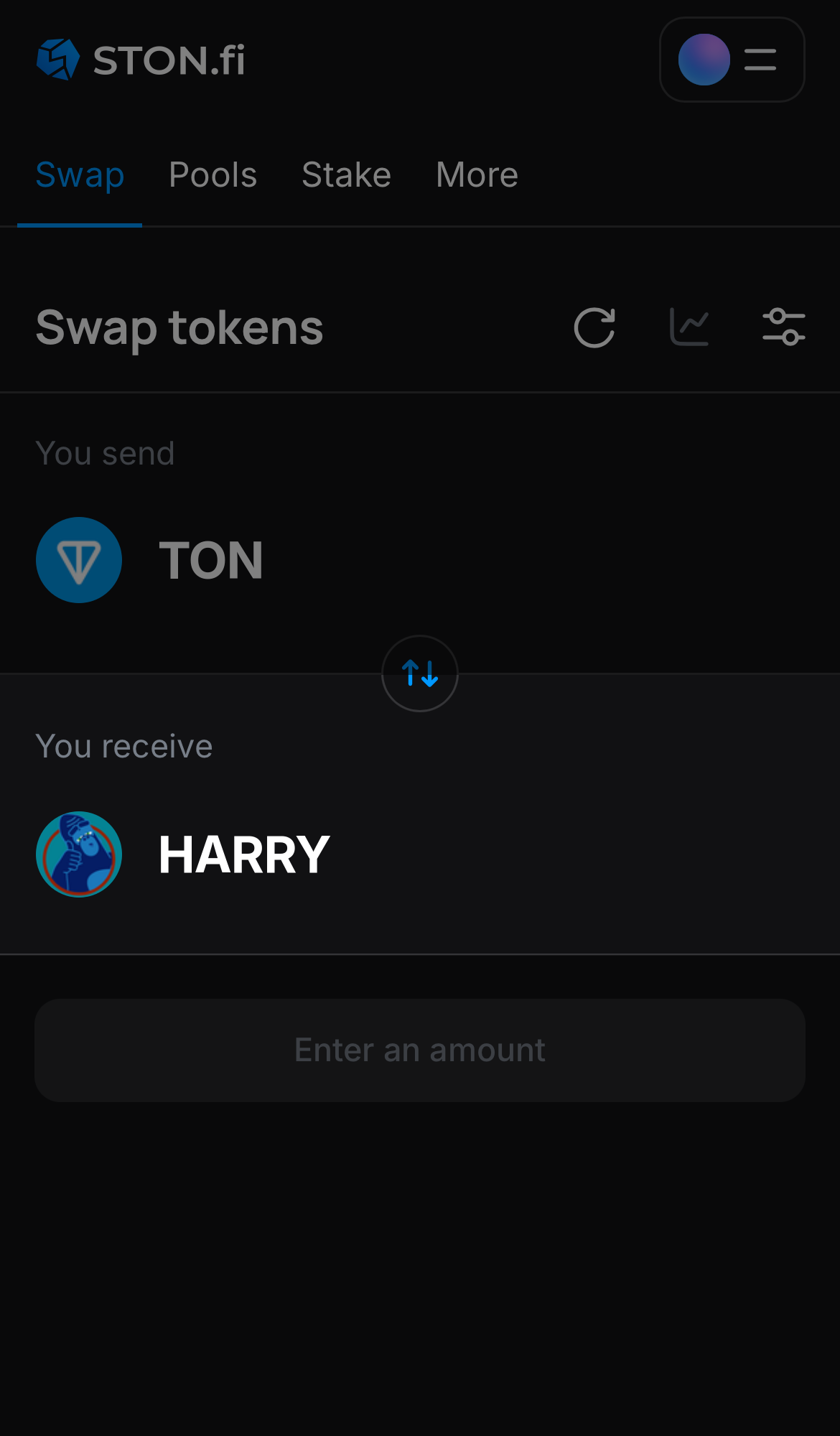 Pilih HARRY pada kotak ‘You receive‘.