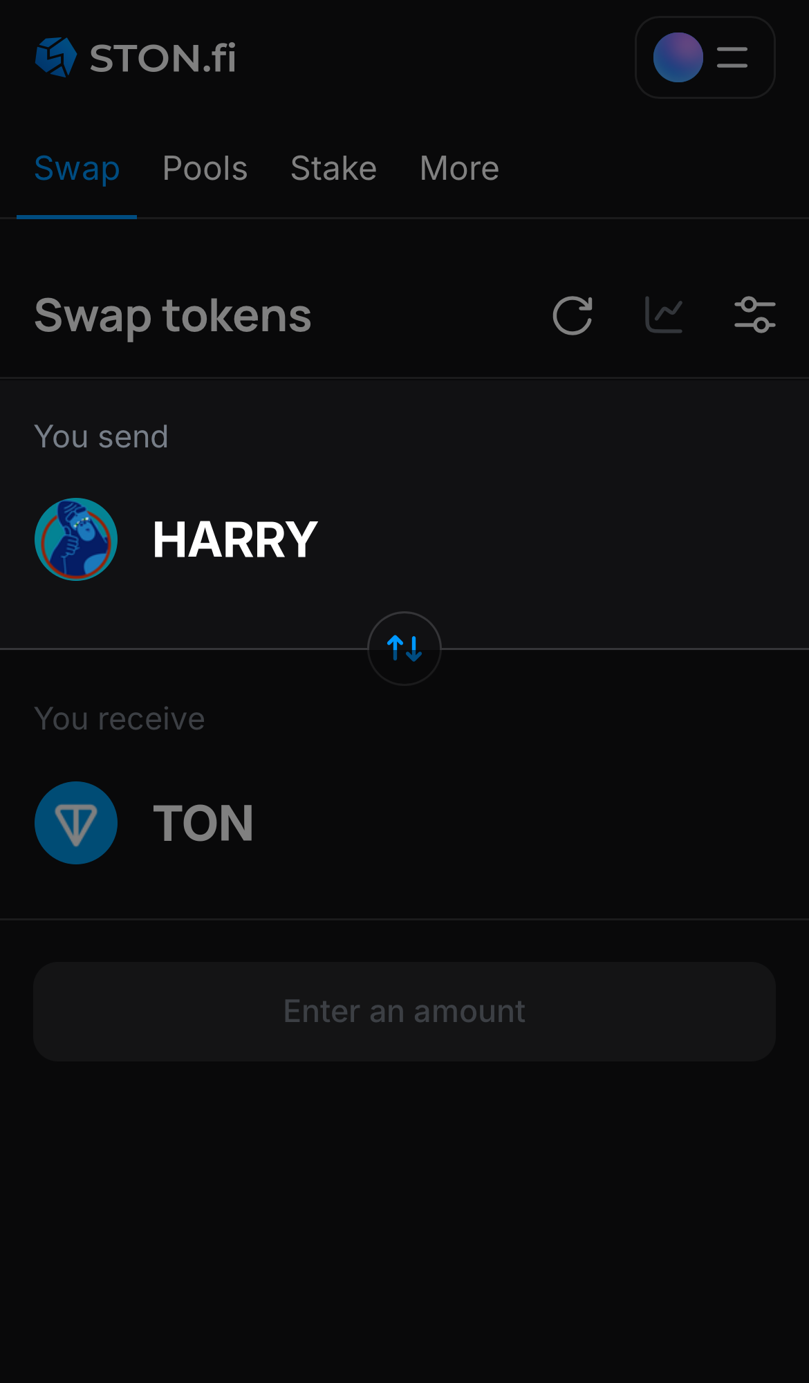 Pilih HARRY pada kotak ‘You send‘.