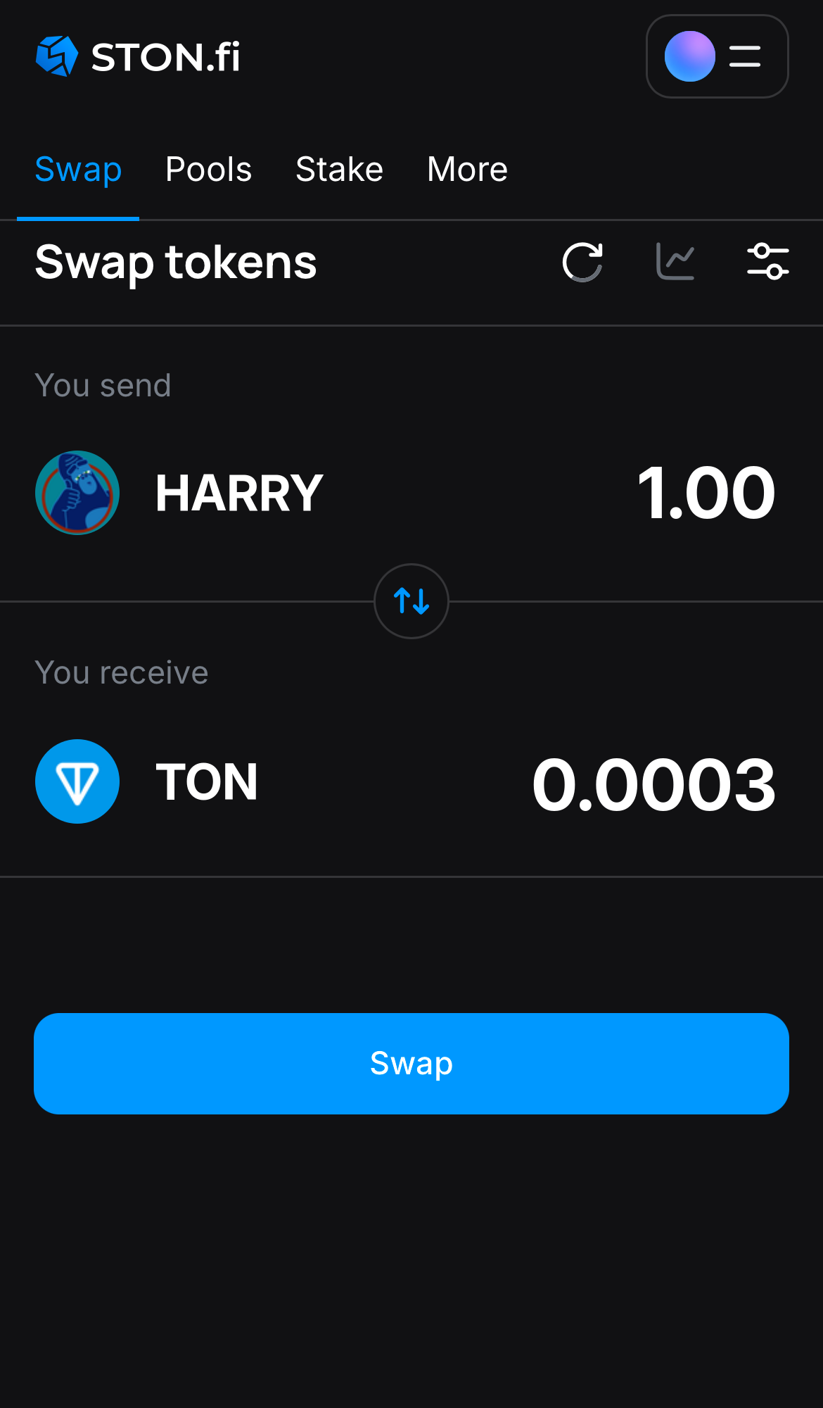 Masukkan jumlah token yang ingin Anda jual (atau beli), dan biarkan algoritma melakukan semua perhitungan.