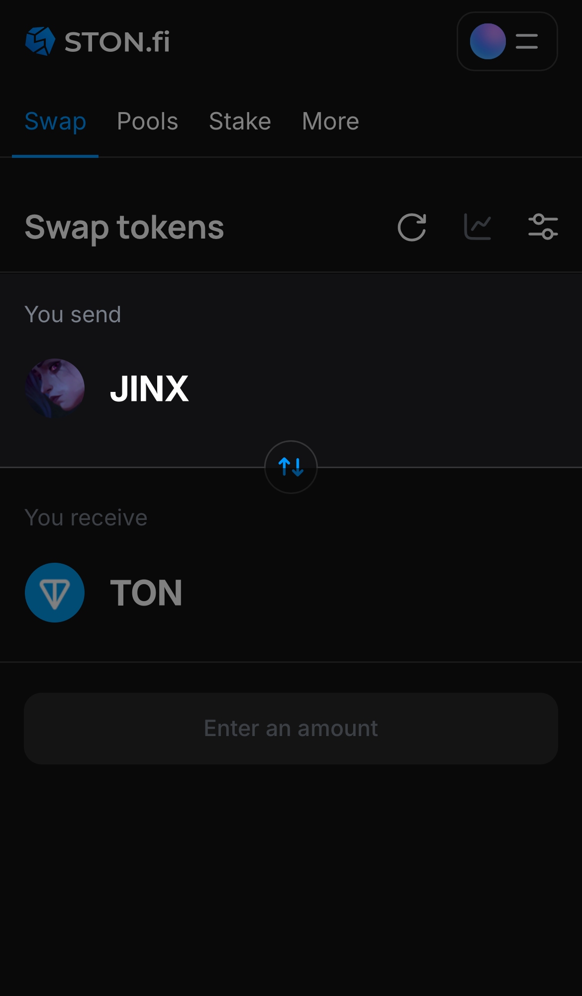 Selecione jinx na caixa ‘You send‘.