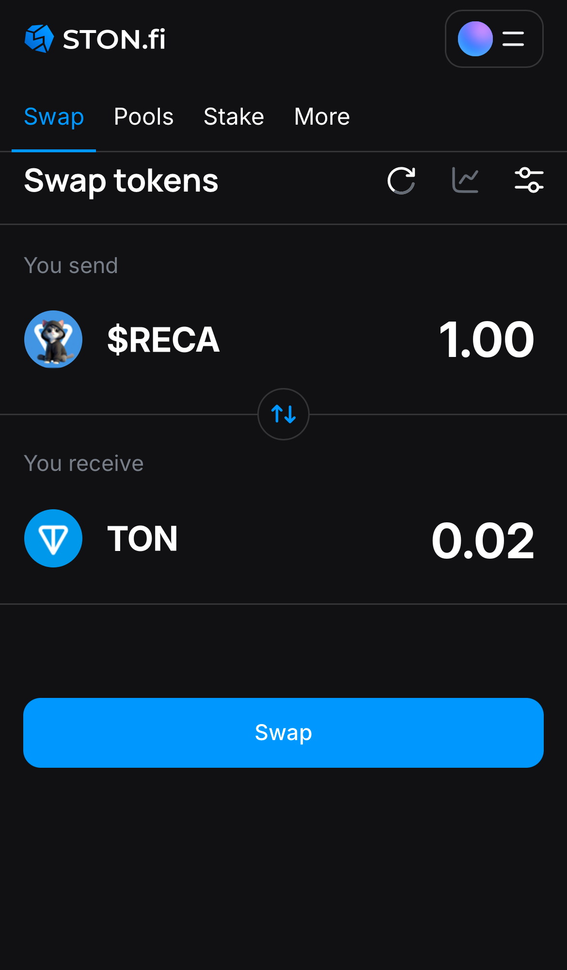 Insira a quantidade de tokens que deseja vender (ou comprar) e deixe o algoritmo fazer todos os cálculos.