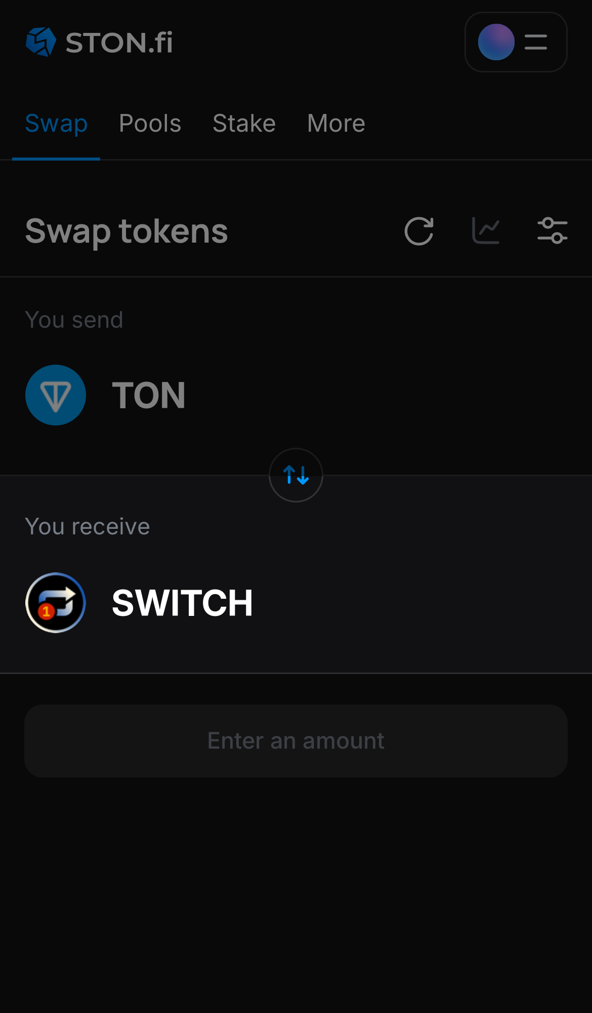 SWITCH را در جعبه ‘You receive‘ انتخاب کنید.