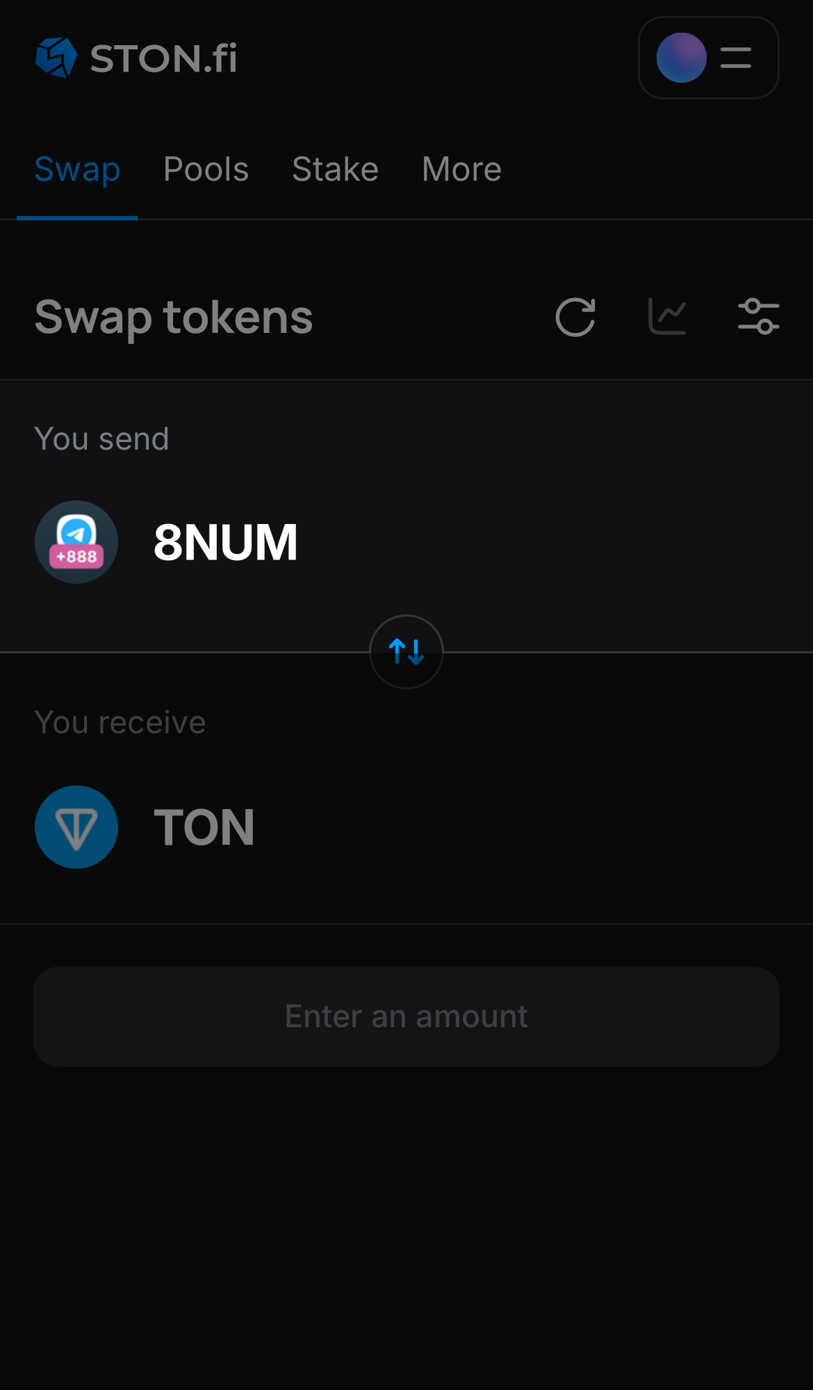 Chọn 8num trong ô ‘You send‘.