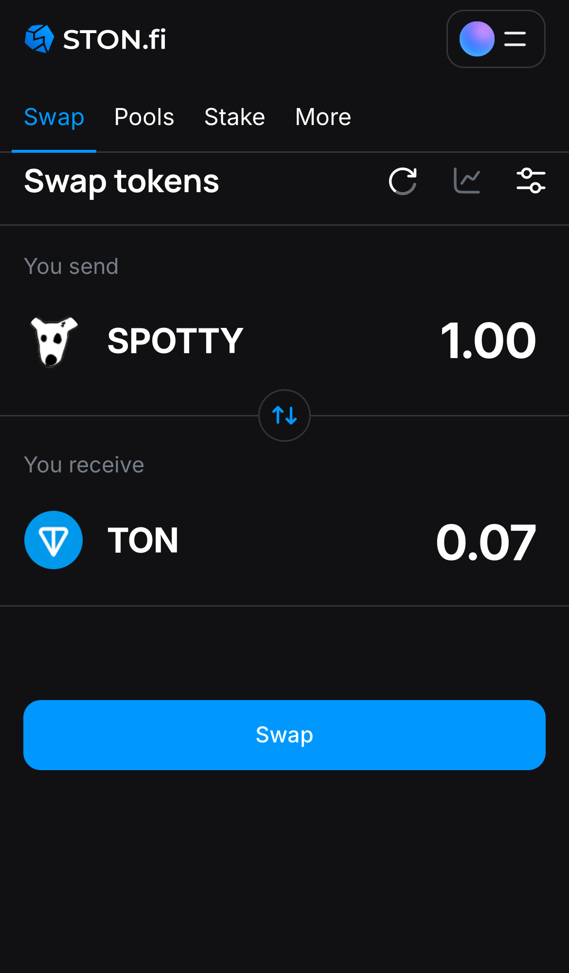 Saisissez la quantité de jetons que vous vendez (ou achetez), et laissez l’algorithme faire tous les calculs.