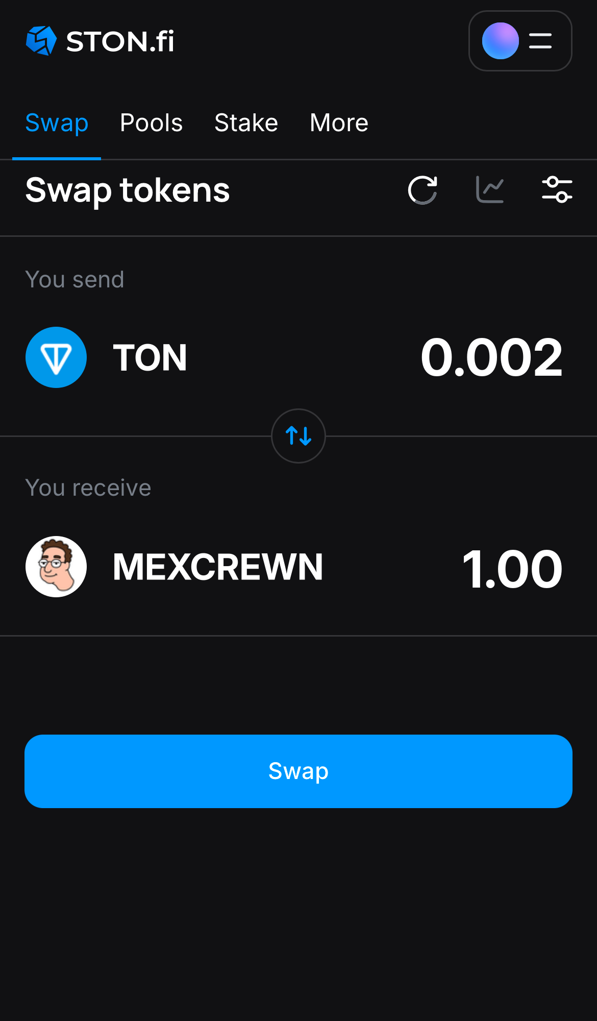 Masukkan jumlah token yang ingin Anda jual (atau beli), dan biarkan algoritma melakukan semua perhitungan.