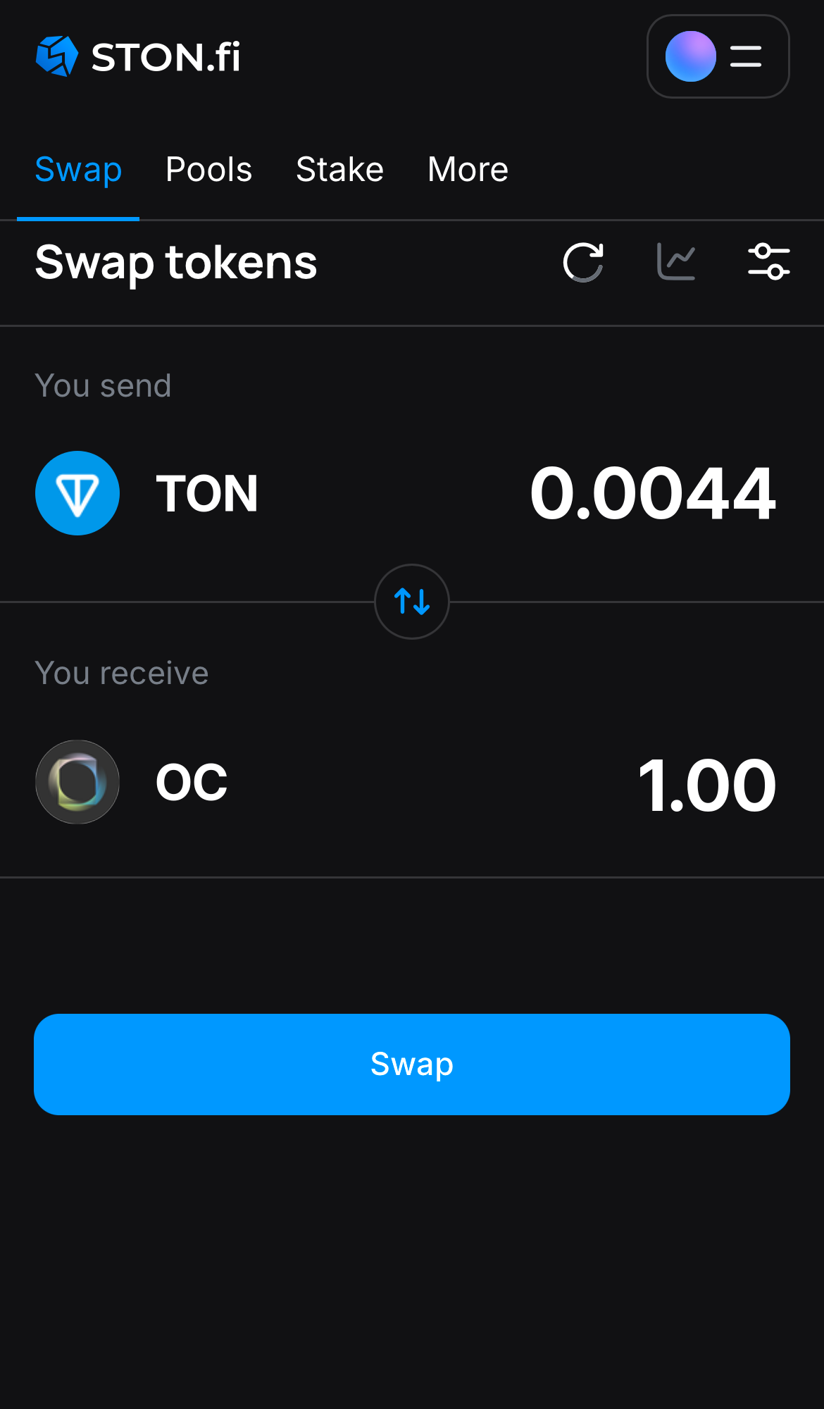 Ingresa la cantidad de tokens que vas a vender (o comprar), y deja que el algoritmo realice todos los cálculos.