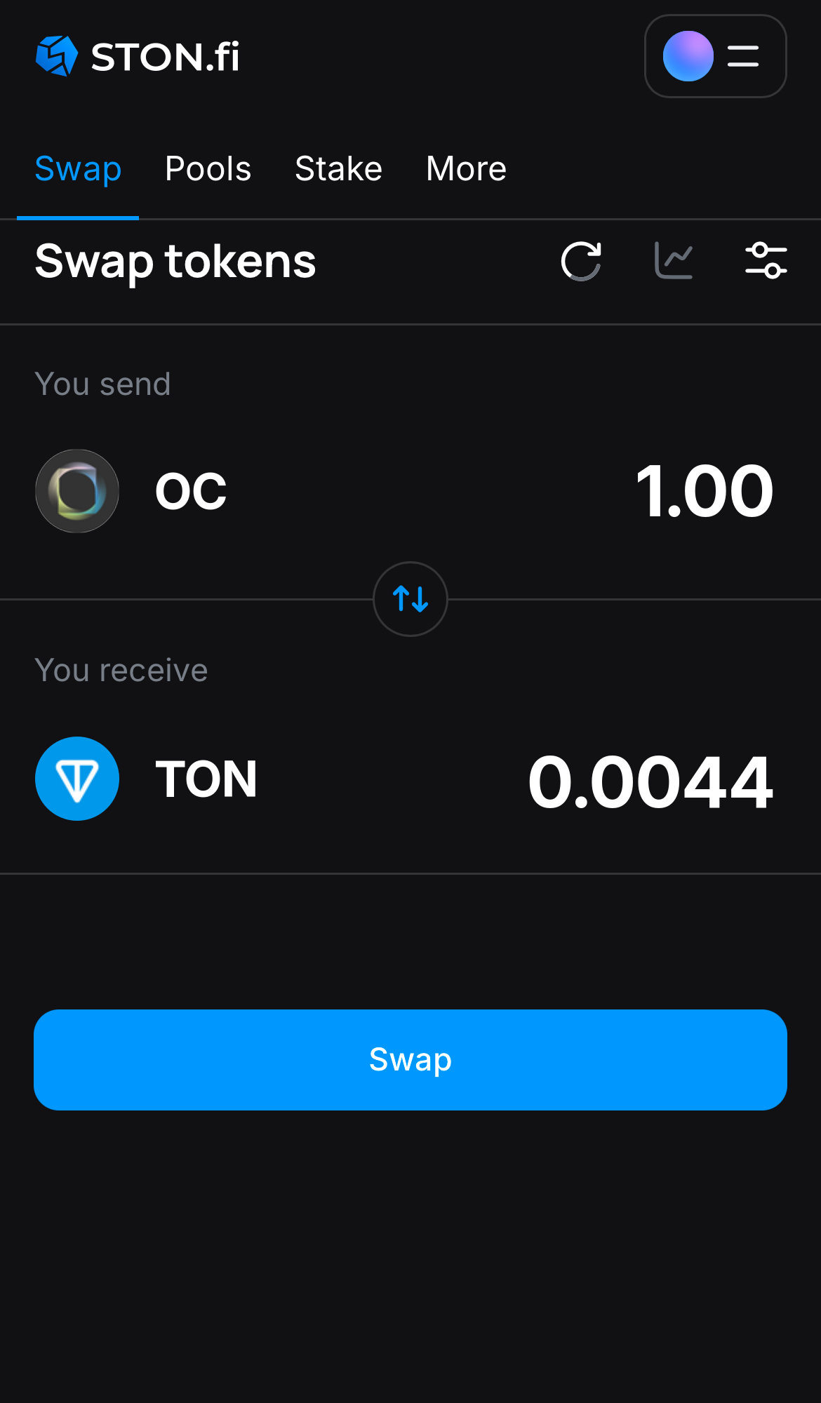 Ingresa la cantidad de tokens que vas a vender (o comprar), y deja que el algoritmo realice todos los cálculos.