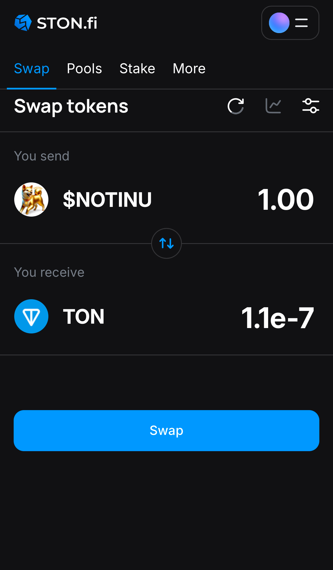 Insira a quantidade de tokens que deseja vender (ou comprar) e deixe o algoritmo fazer todos os cálculos.